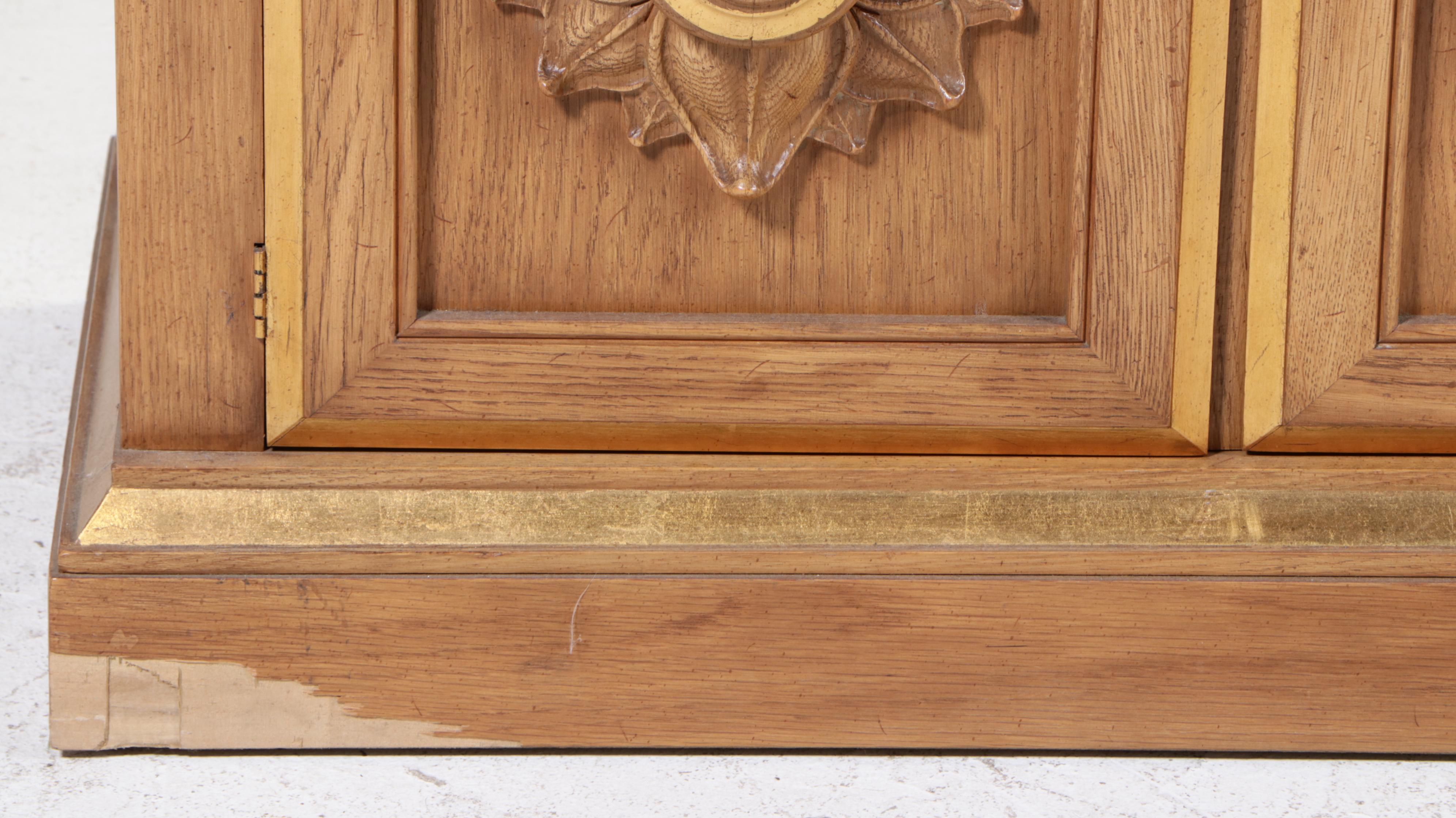 Drexel "Et Cetera" Oak and Parcel-Gilt Credenza, Mid-20th Century