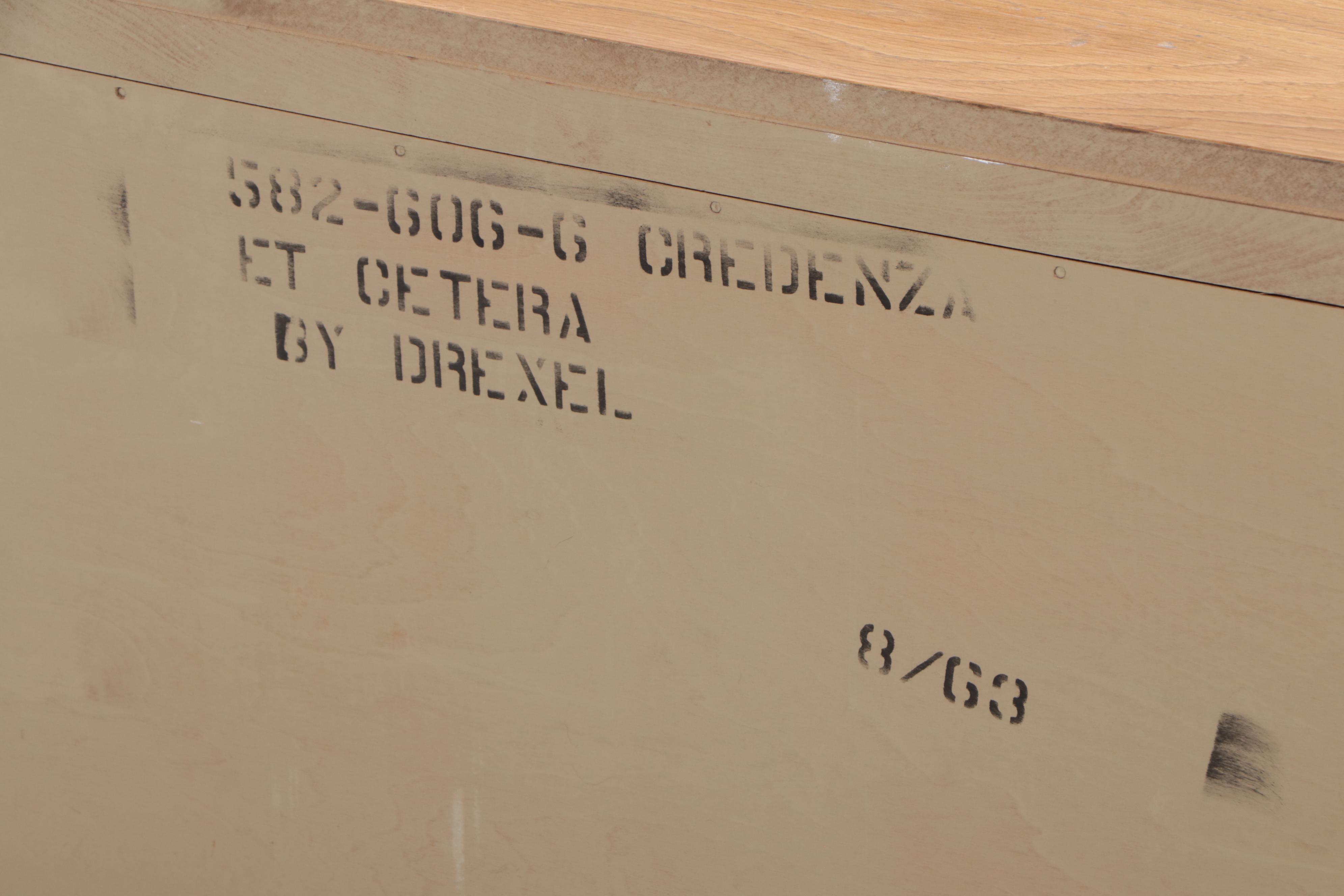 Drexel "Et Cetera" Oak and Parcel-Gilt Credenza, Mid-20th Century