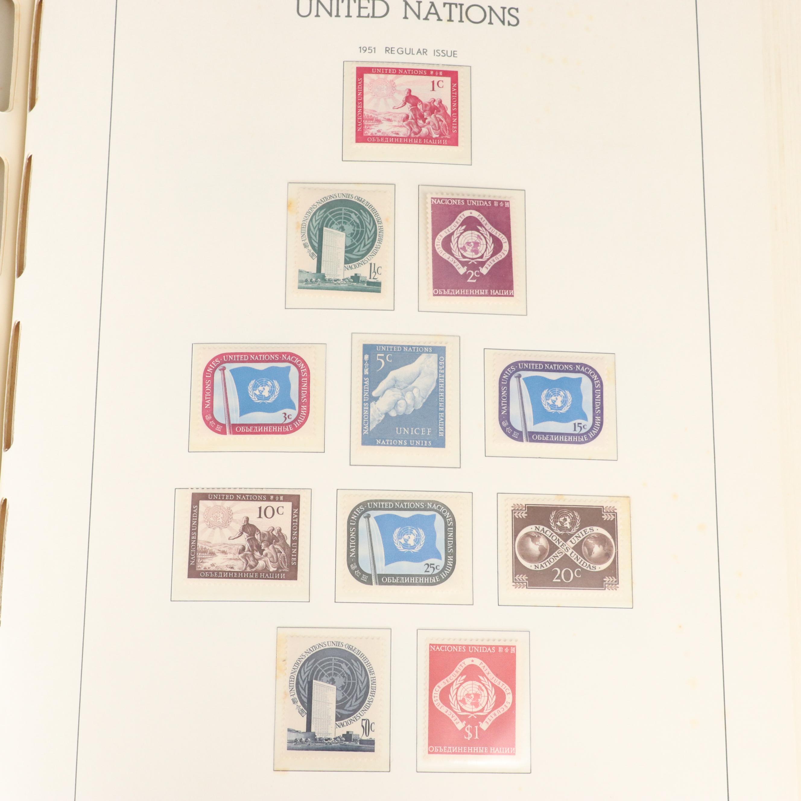 Album of Mint United Nations Postage Stamps, 1951-1967