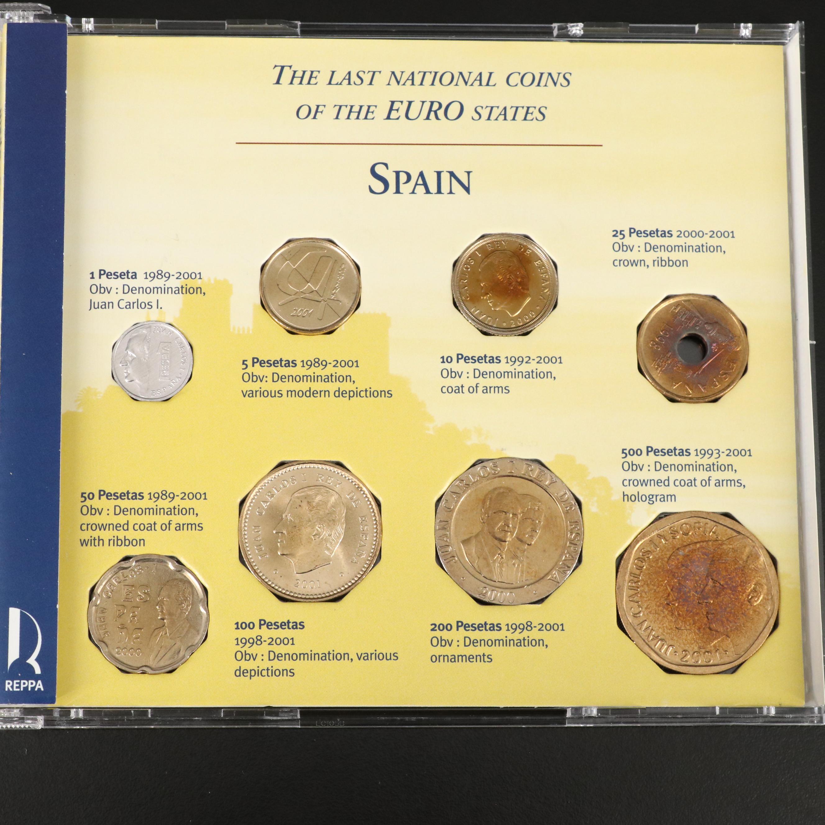 "The Last National Coins of the Euro States" Coin Set