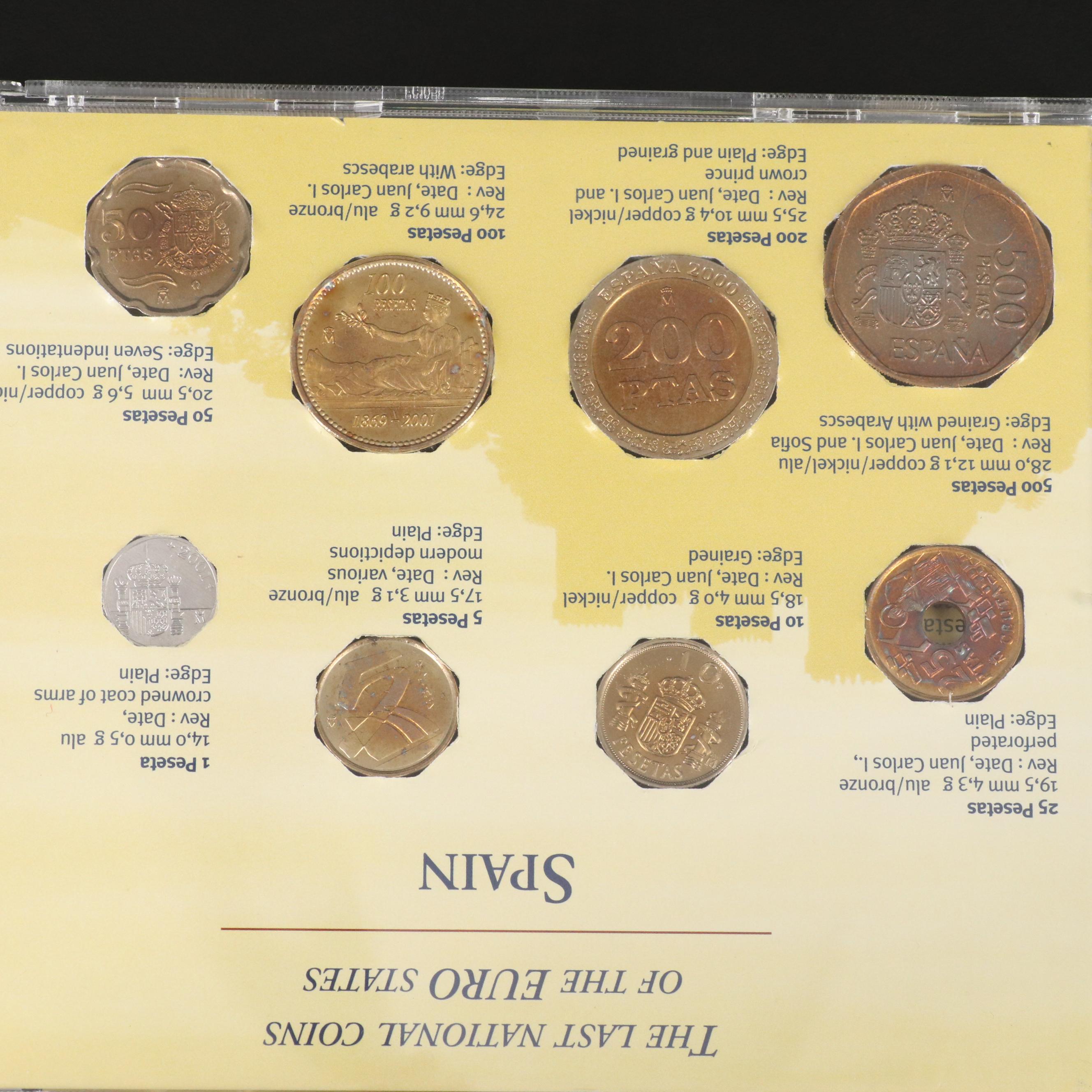 "The Last National Coins of the Euro States" Coin Set