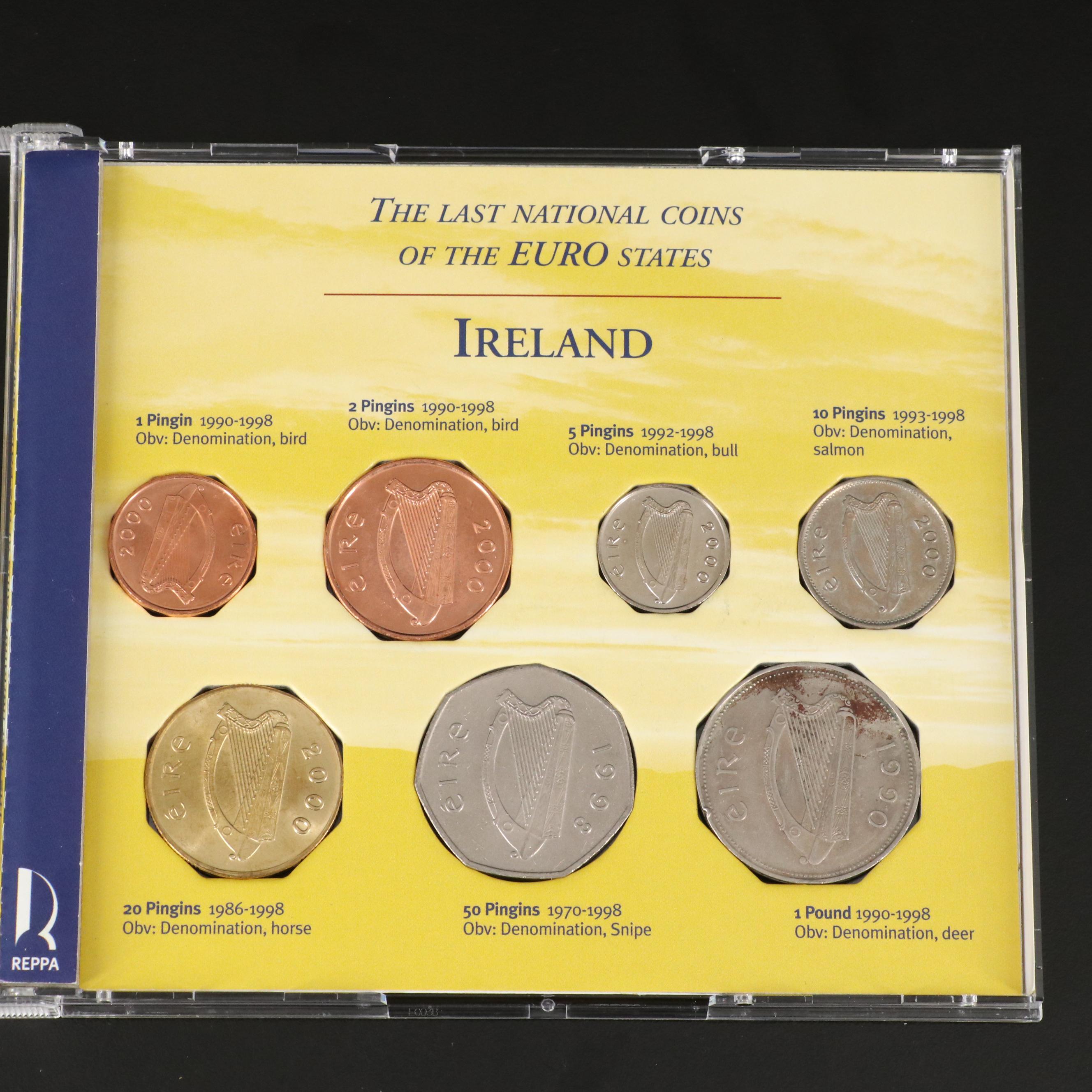 "The Last National Coins of the Euro States" Coin Set