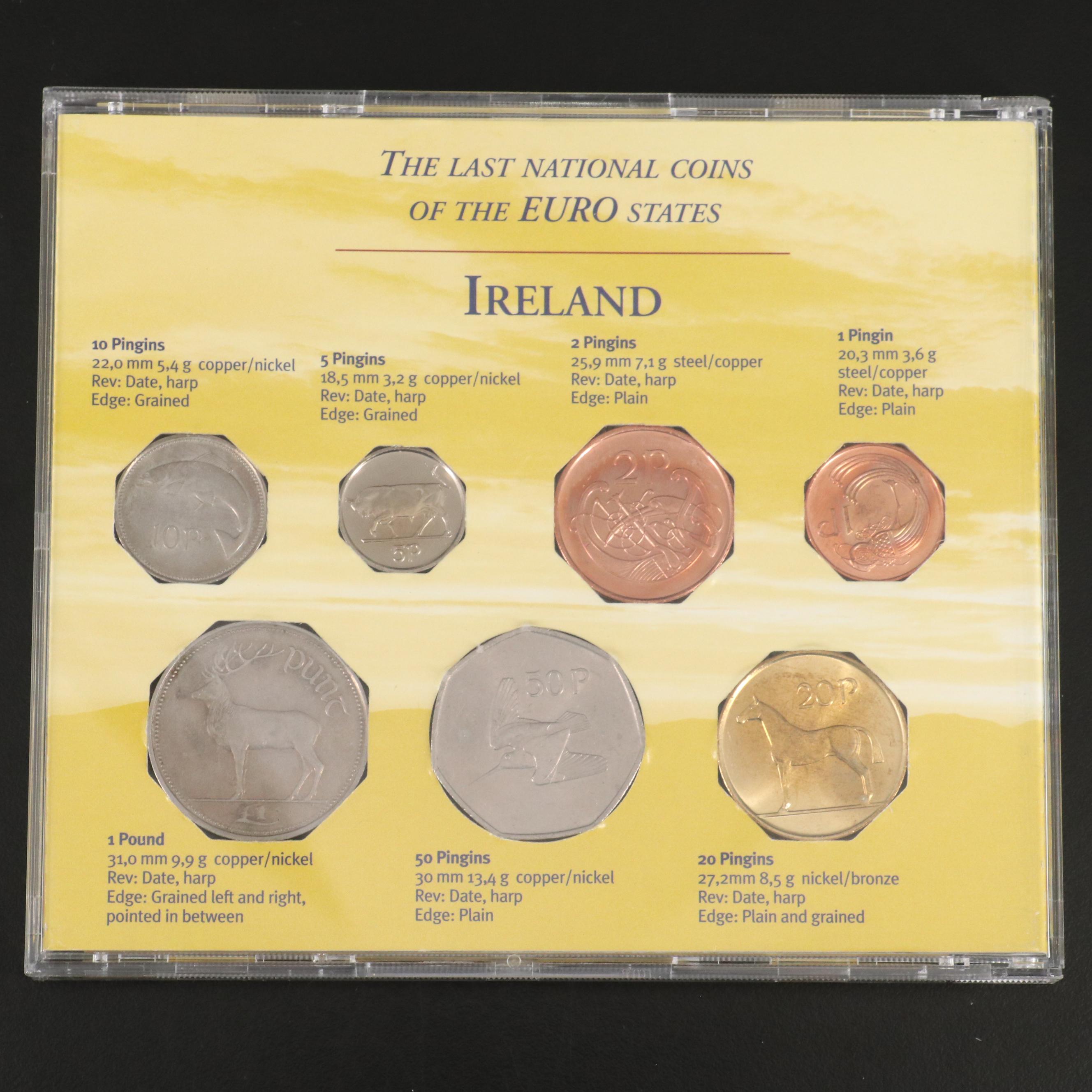"The Last National Coins of the Euro States" Coin Set