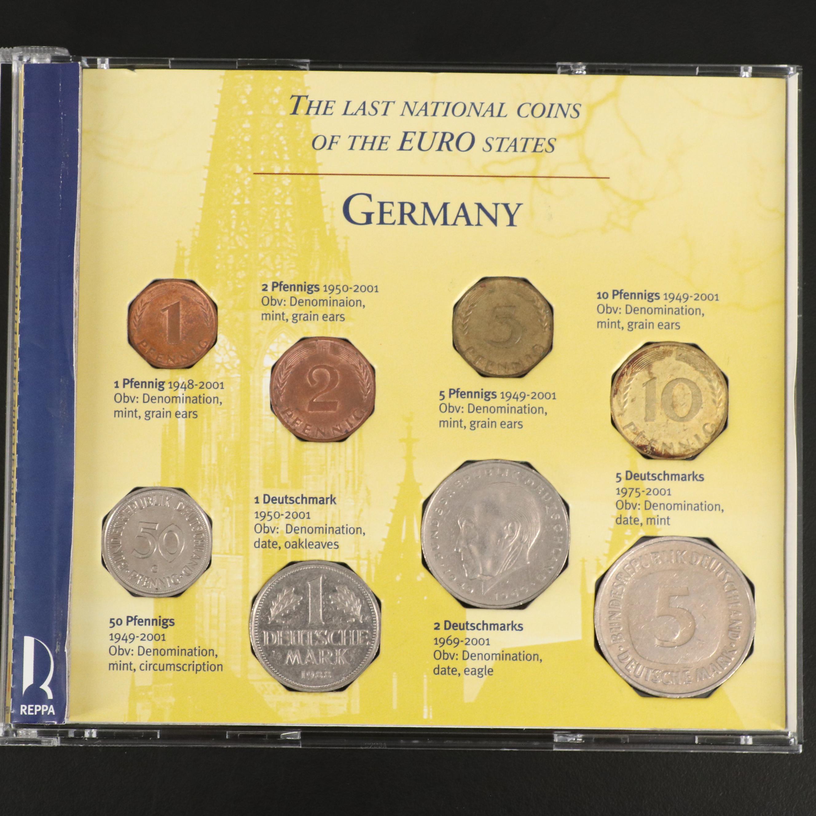 "The Last National Coins of the Euro States" Coin Set