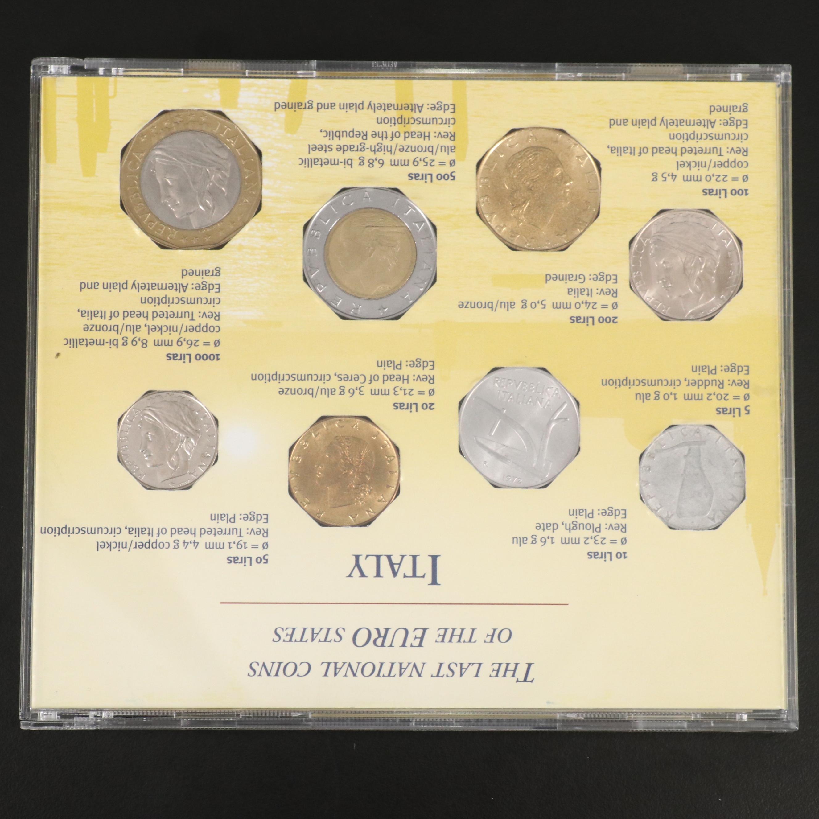 "The Last National Coins of the Euro States" Coin Set