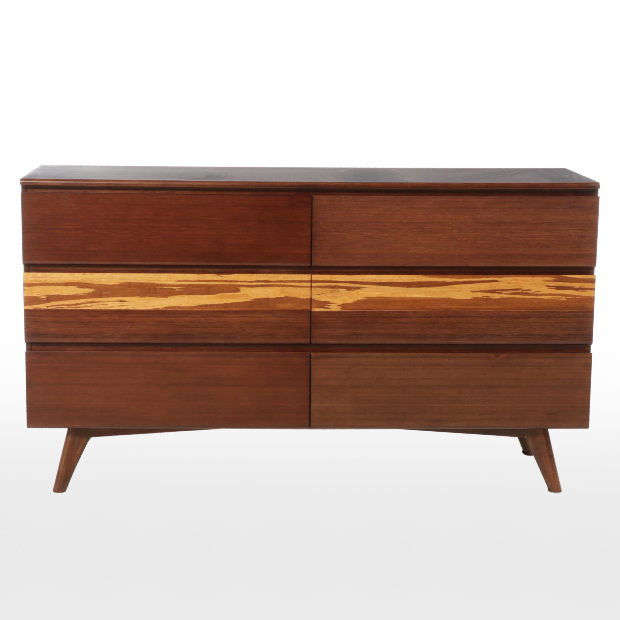 Greenington Furniture Mid Century Modern Style Bamboo Chest of Drawers