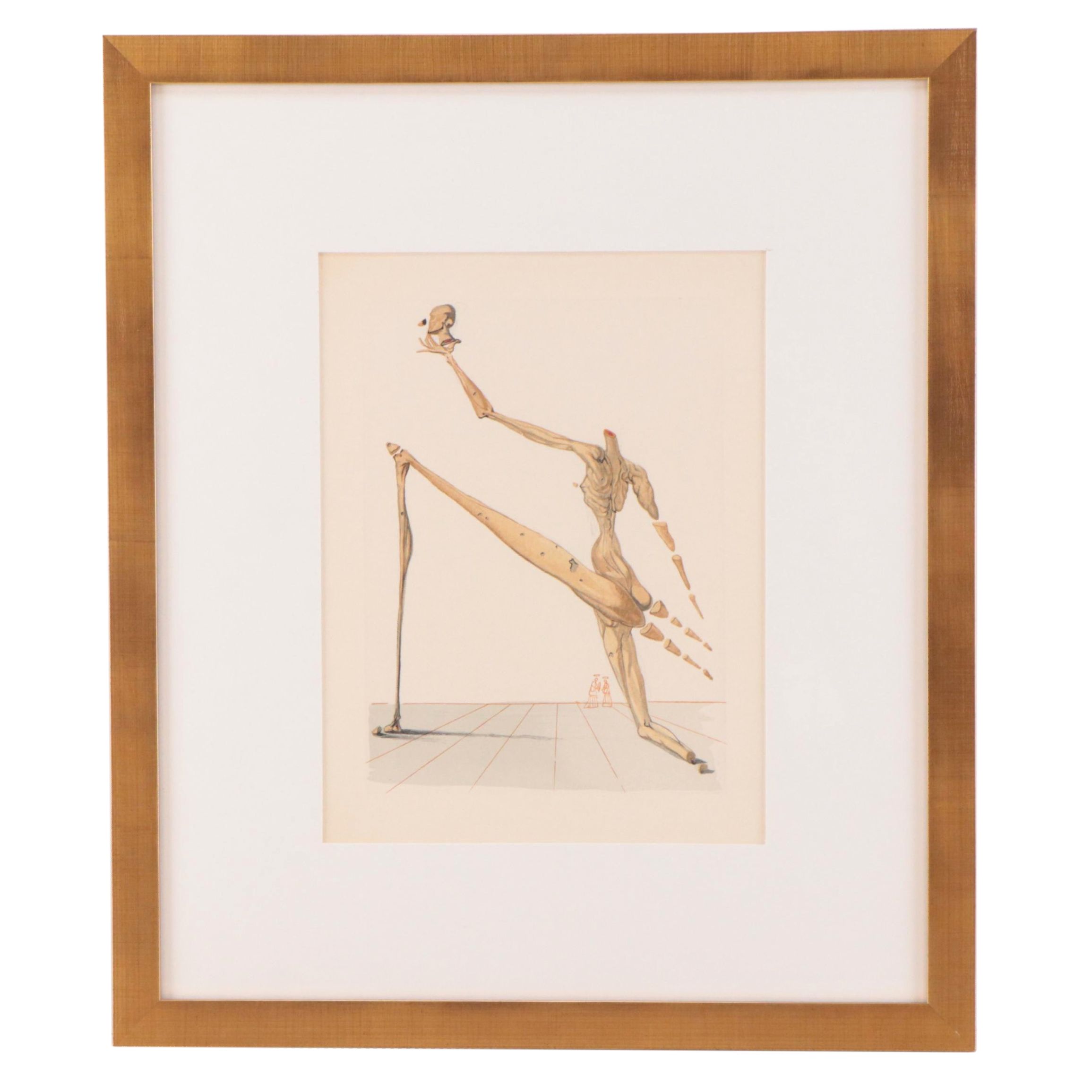 Salvador Dalí Wood Engraving "Bertrand de Horn"