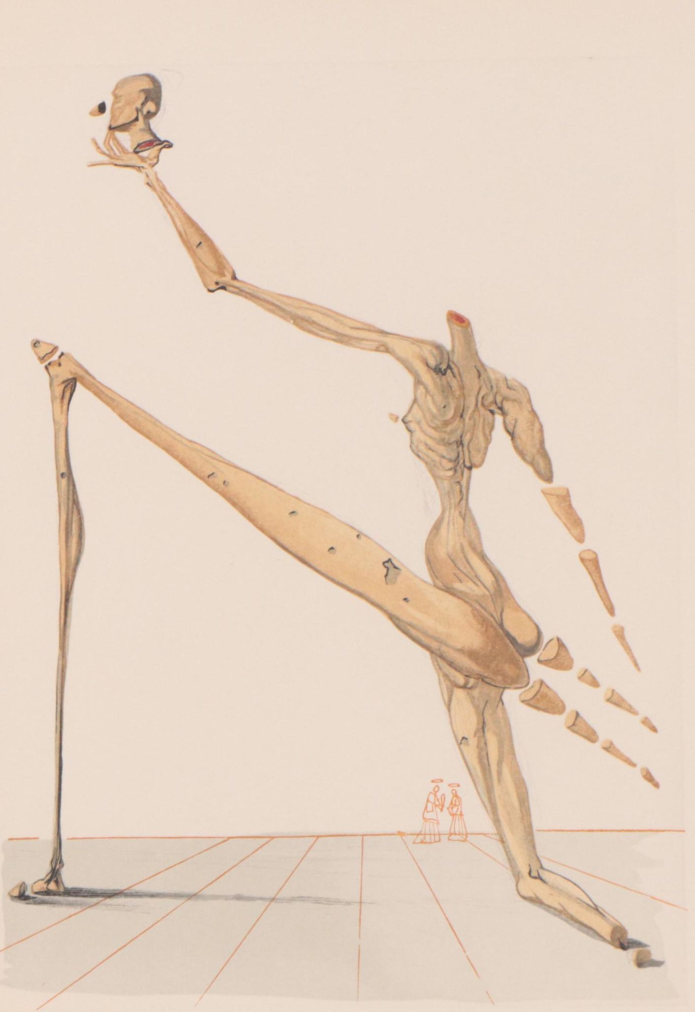 Salvador Dalí Wood Engraving "Bertrand de Horn"