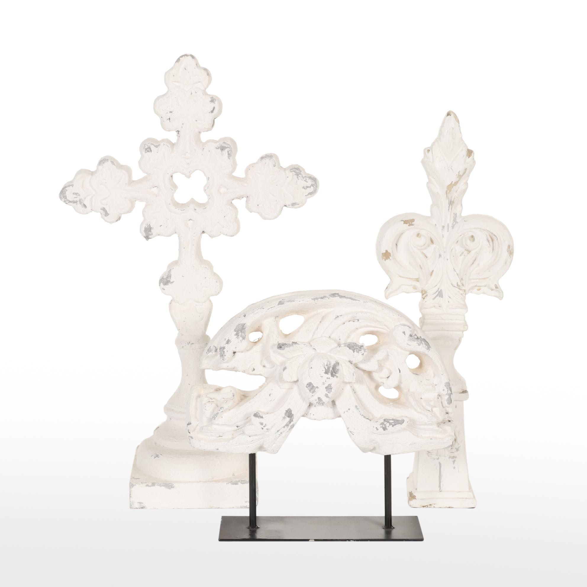 Victorian Style Composite Pillar Finials and Wall Topper