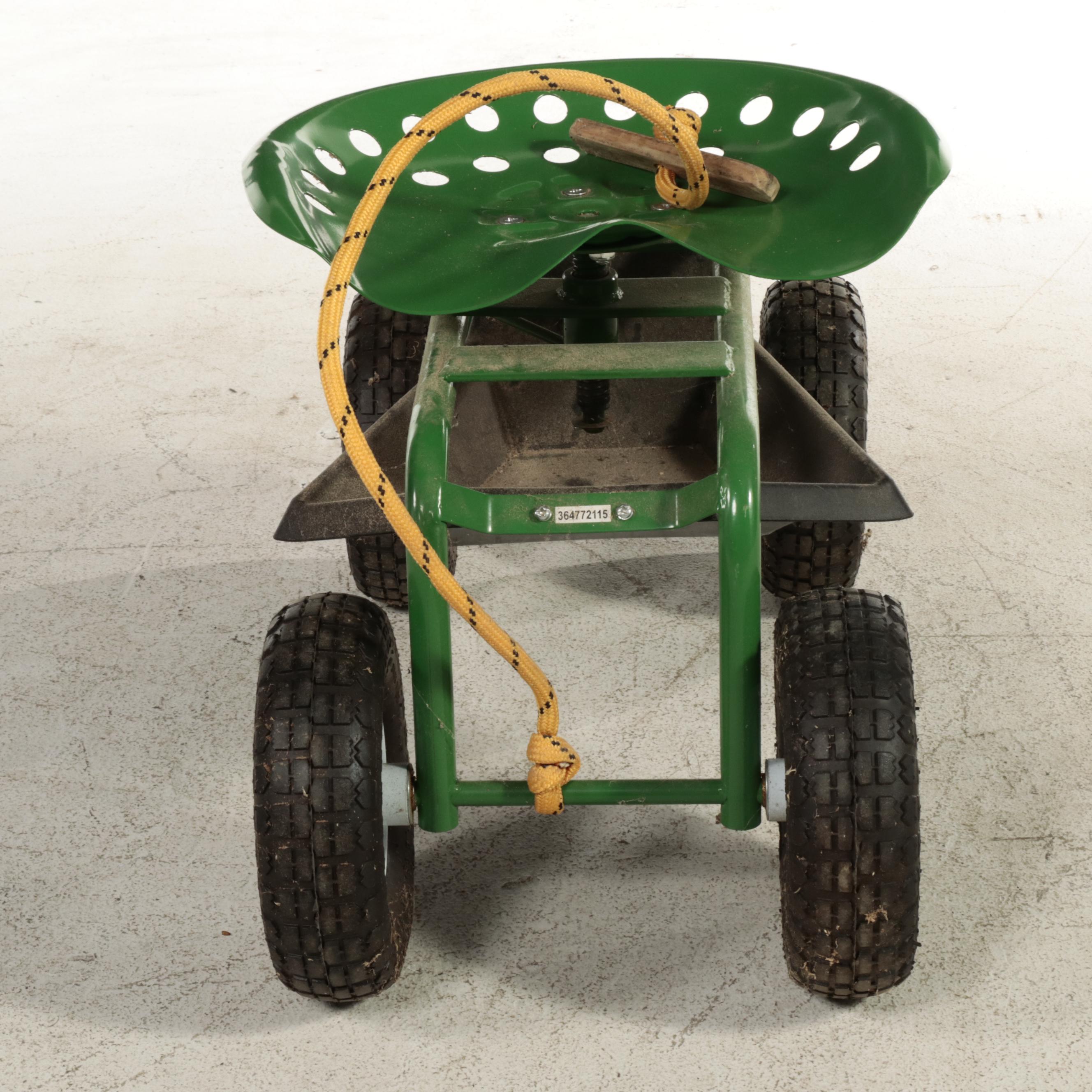 One Stop Gardens Rolling Work Seat with Tool Tray