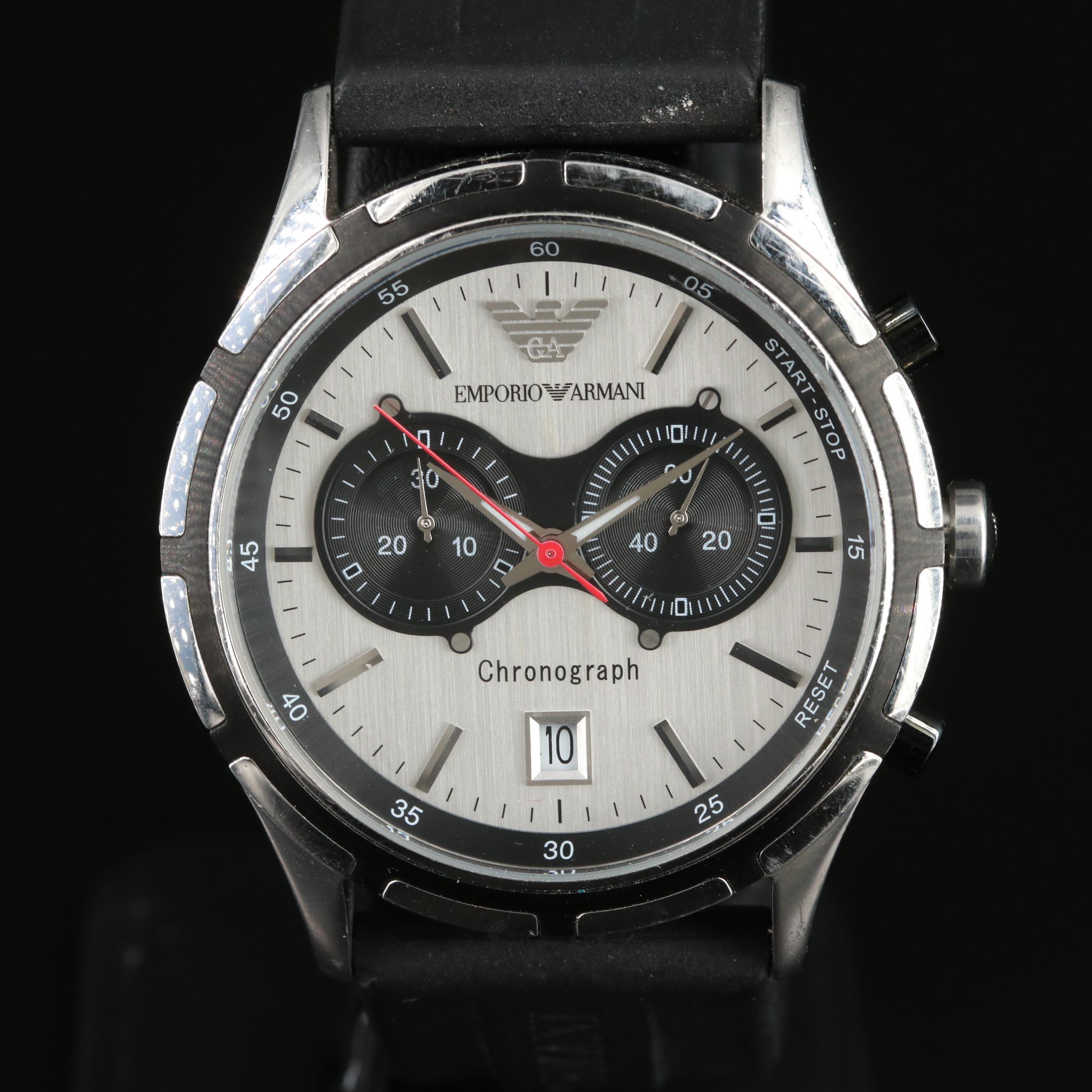 Emporio Armani Stainless Steel Chronograph Watch