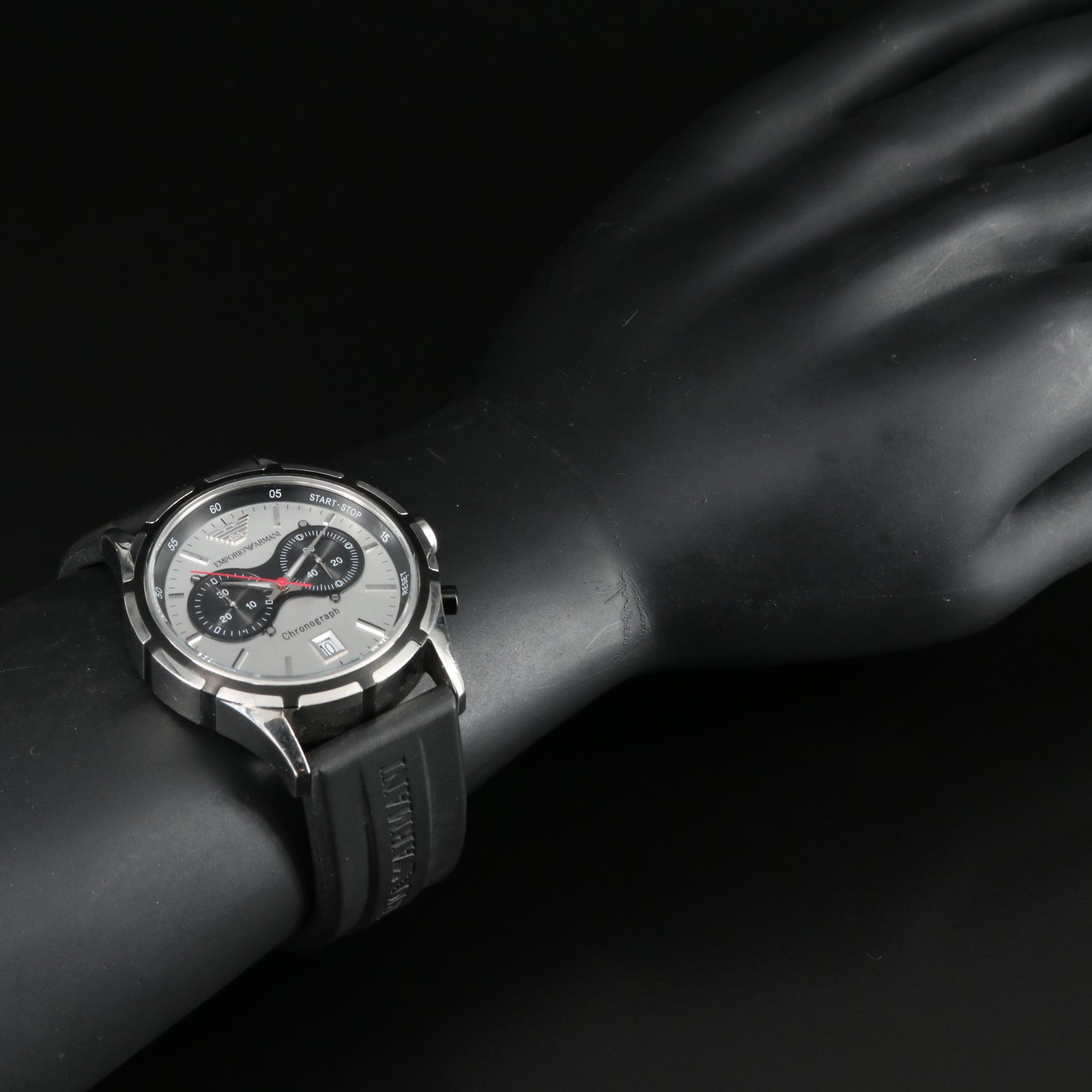 Emporio Armani Stainless Steel Chronograph Watch