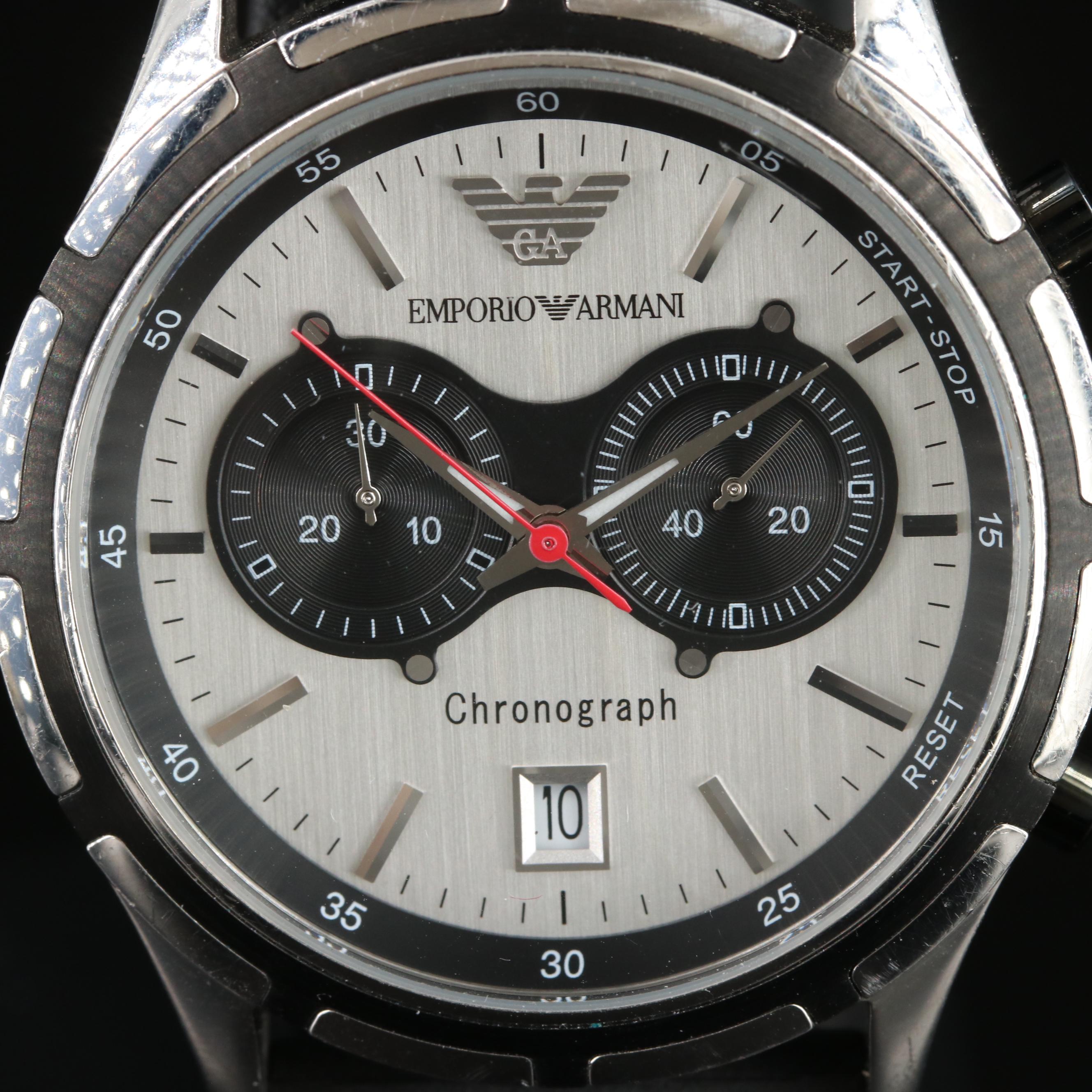 Emporio Armani Stainless Steel Chronograph Watch