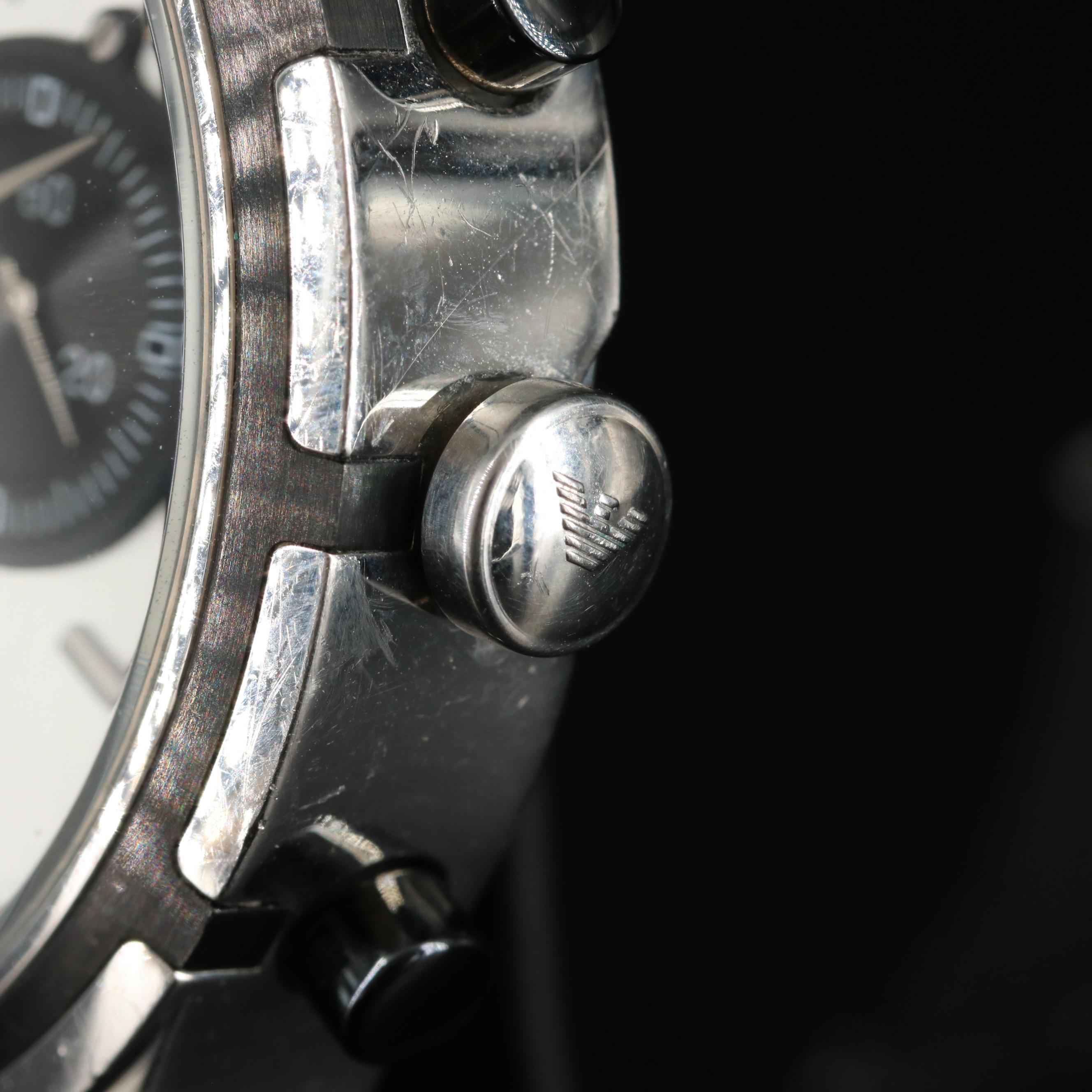 Emporio Armani Stainless Steel Chronograph Watch