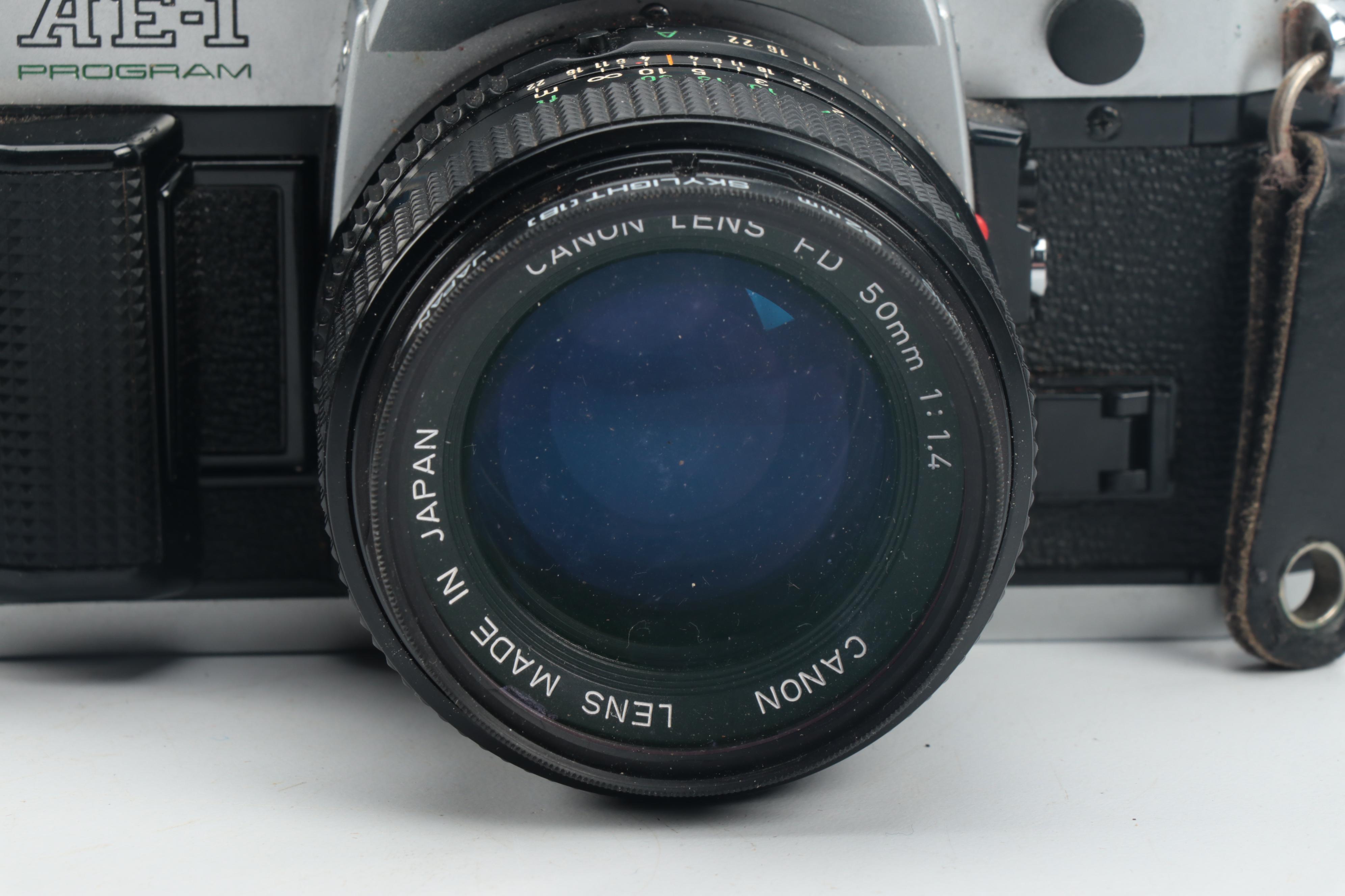 Canon AE-1 35mm Camera With Accessories