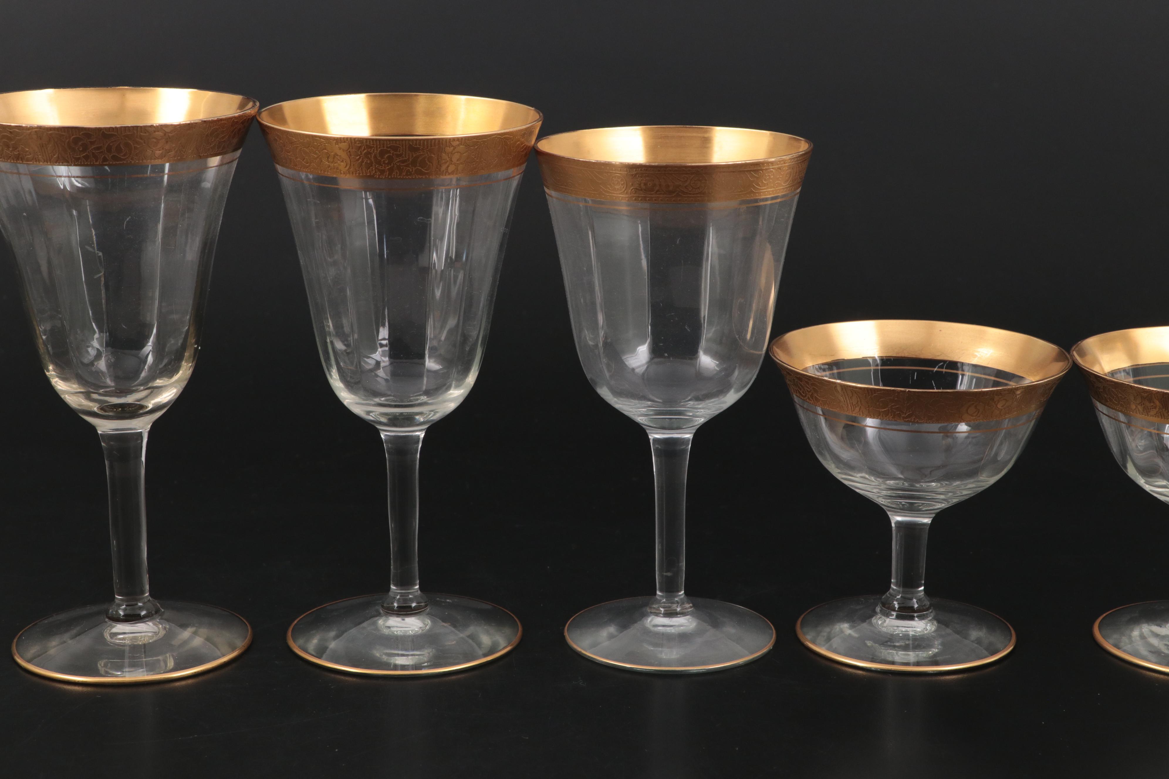 Tiffin-Franciscan "Rambler Rose" Stemware, 1930-1967