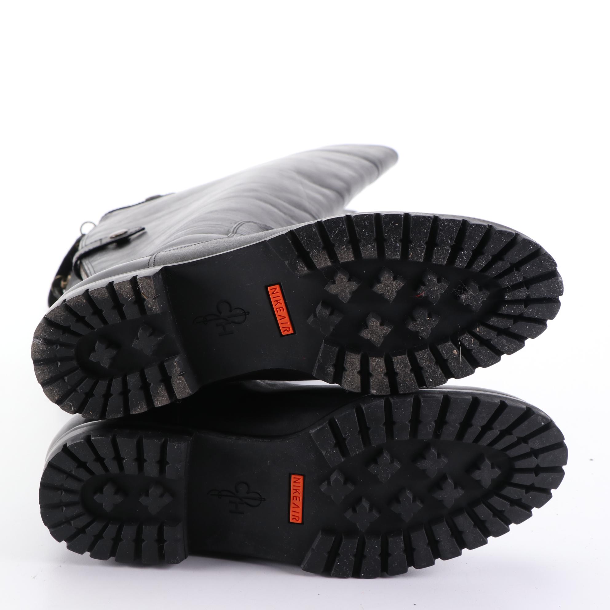 Cole Haan Black Leather Air Chatham Boots with Box