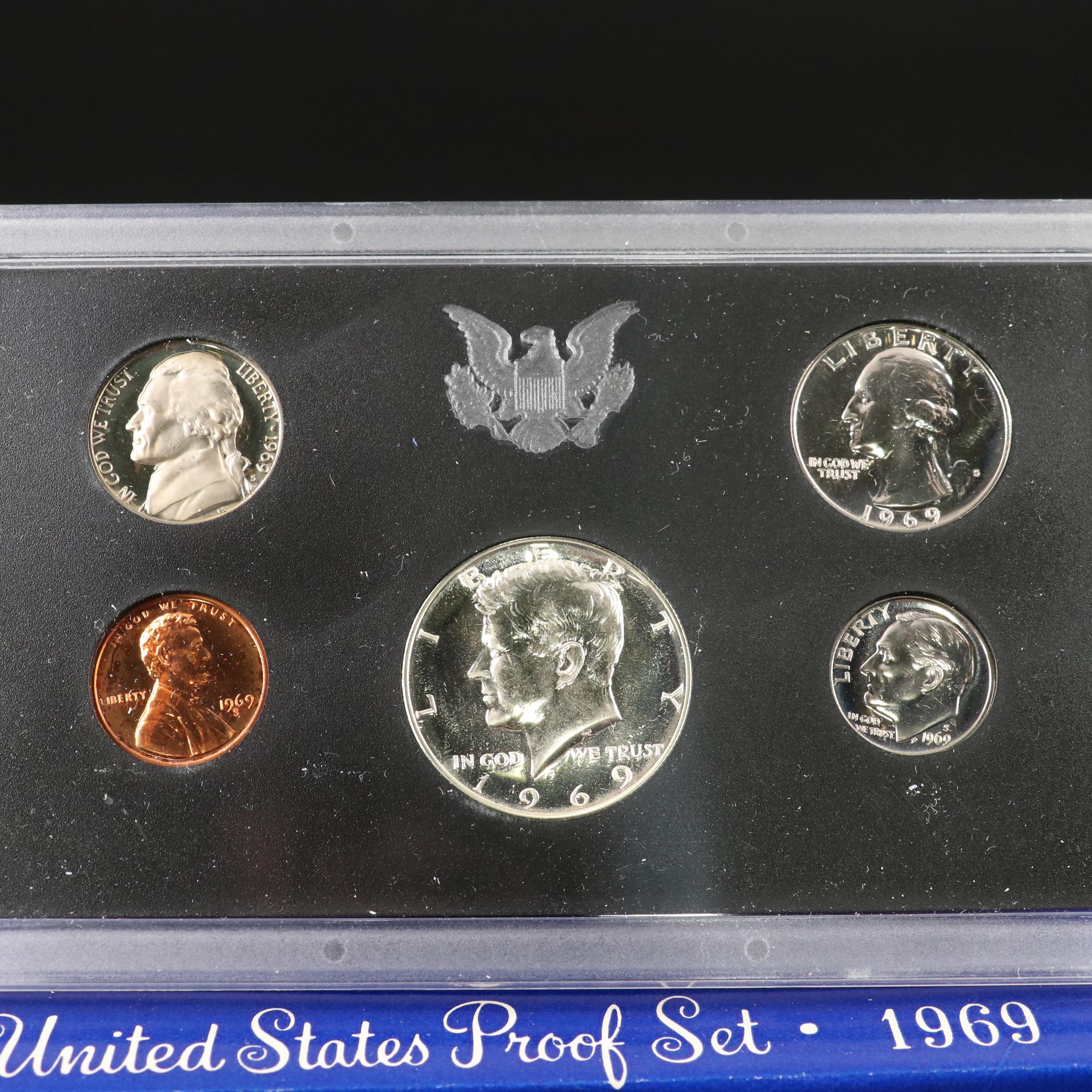 Collection of Eighteen Different United States Proof Sets 1968-1985 Complete