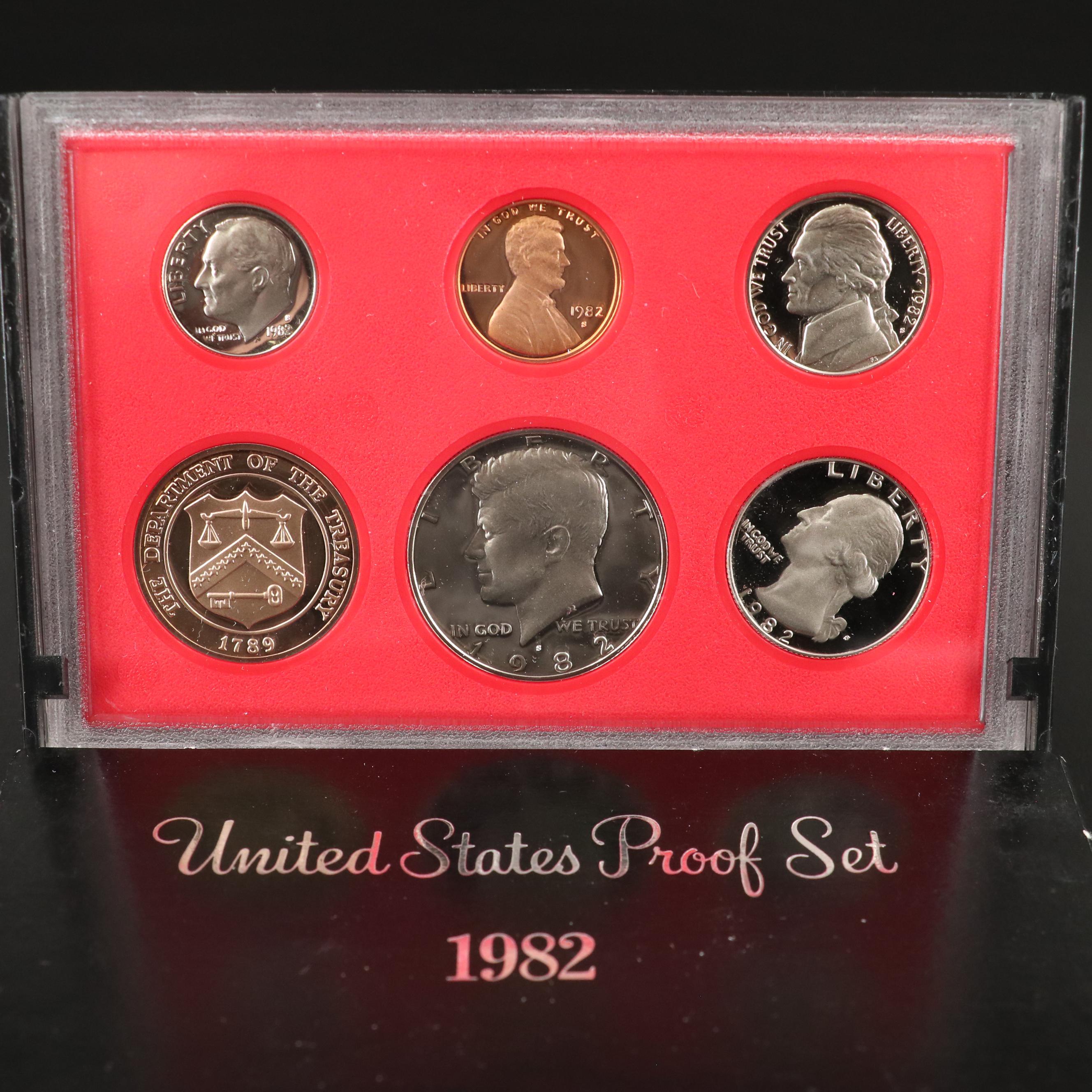 Collection of Eighteen Different United States Proof Sets 1968-1985 Complete