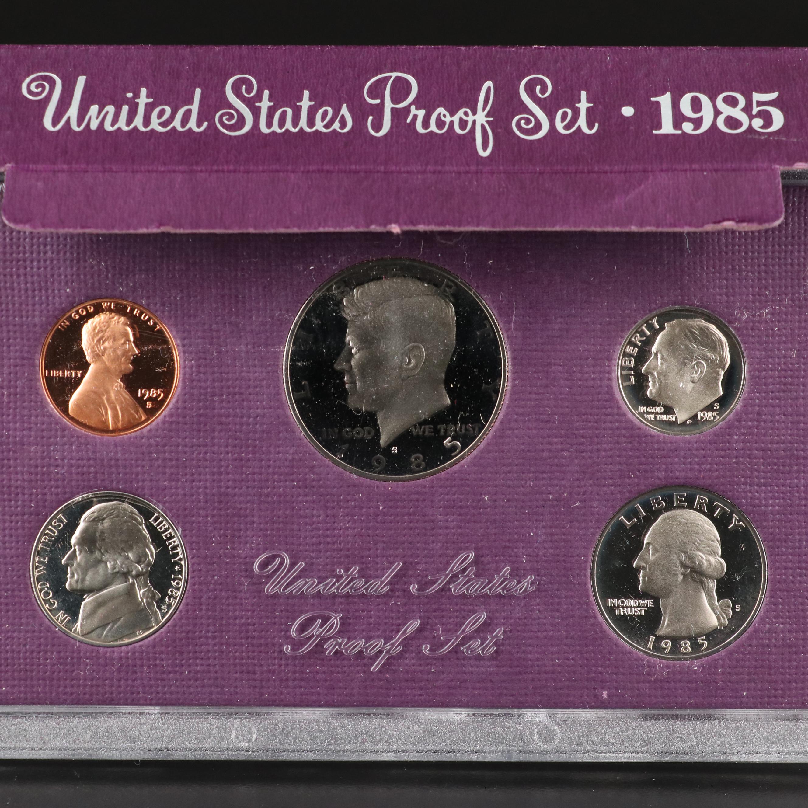 Collection of Eighteen Different United States Proof Sets 1968-1985 Complete