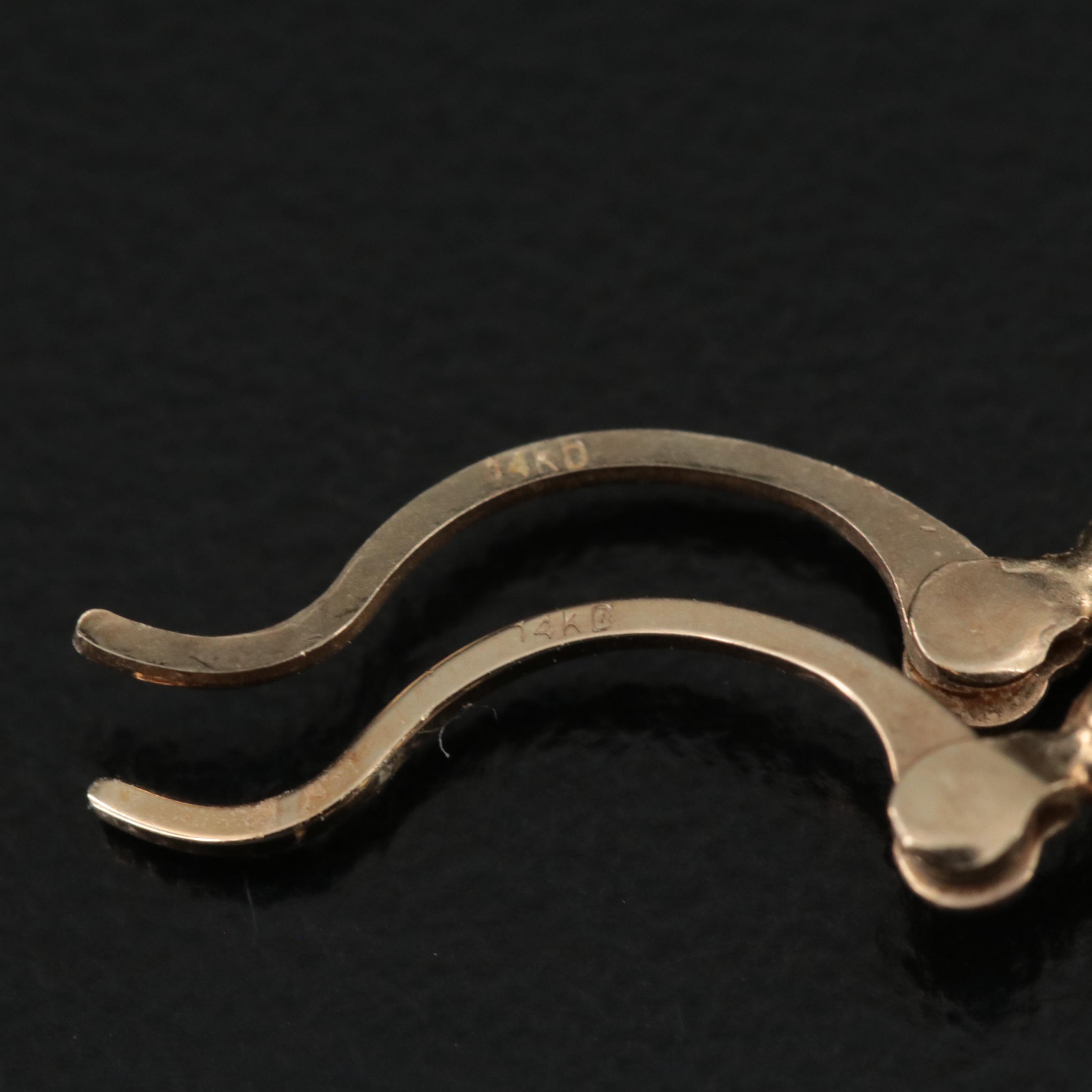 14K Two-Tone Hoop Earrings