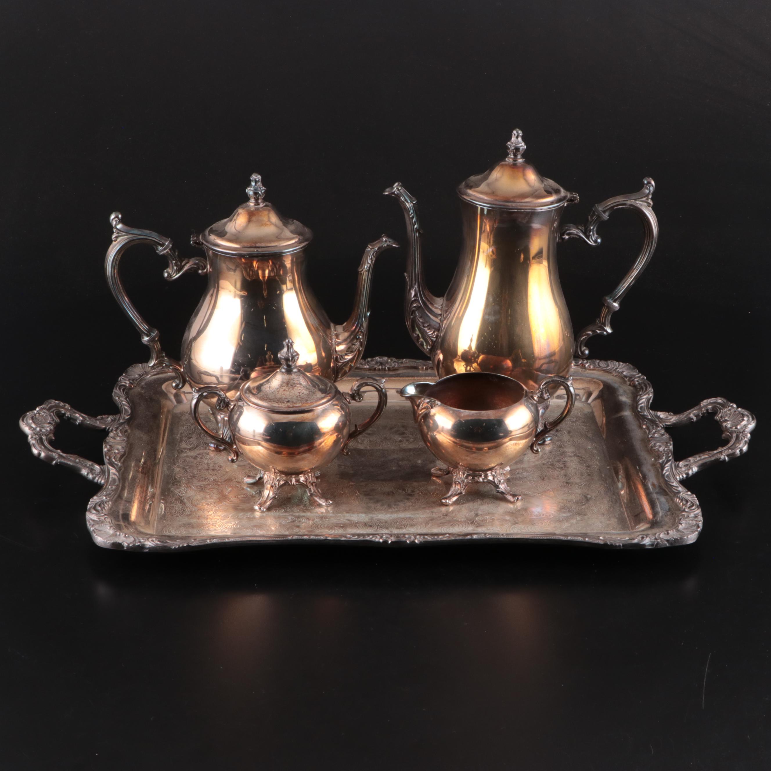 Wm Rogers Silver Plate Tea Set