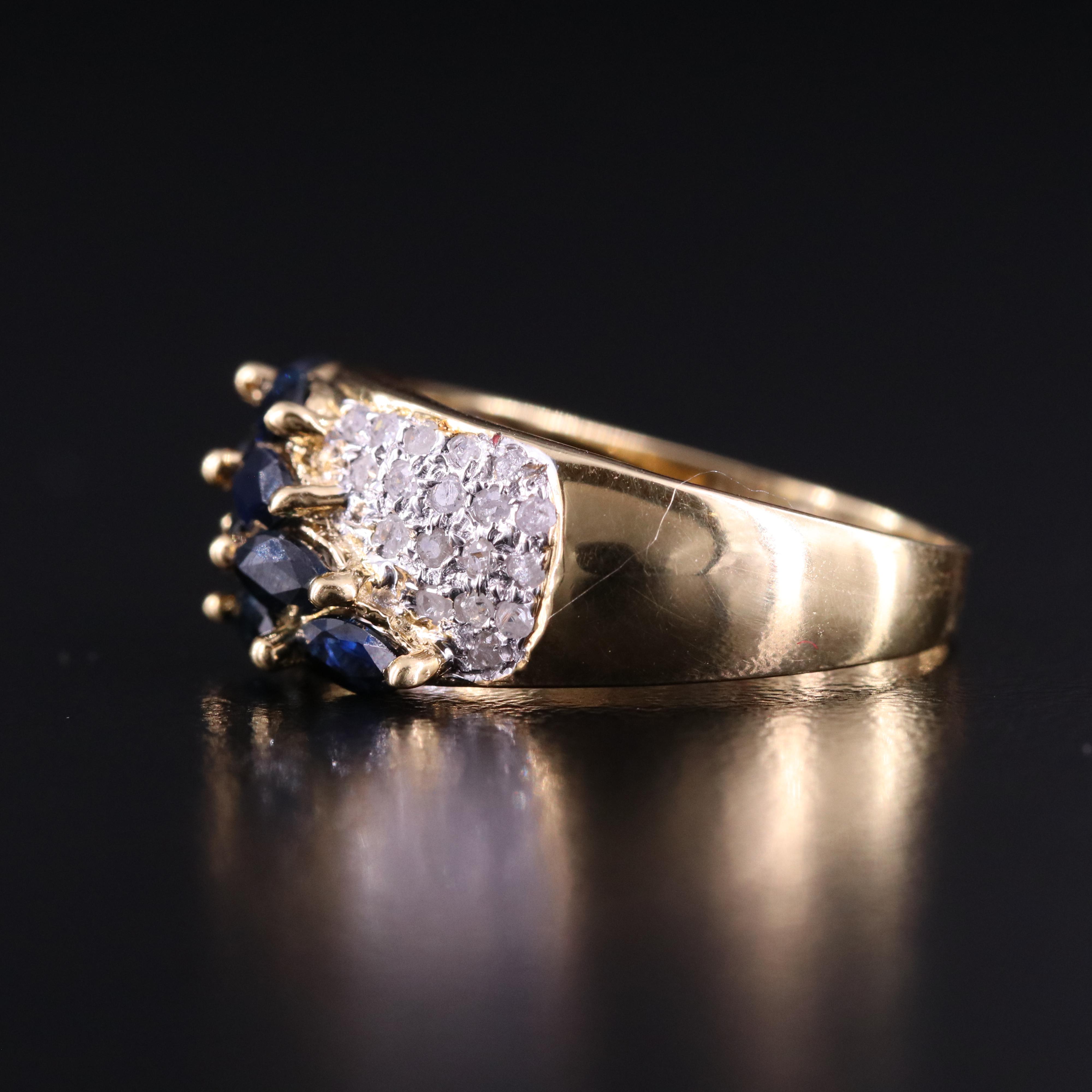 18K Sapphire and Diamond Ring