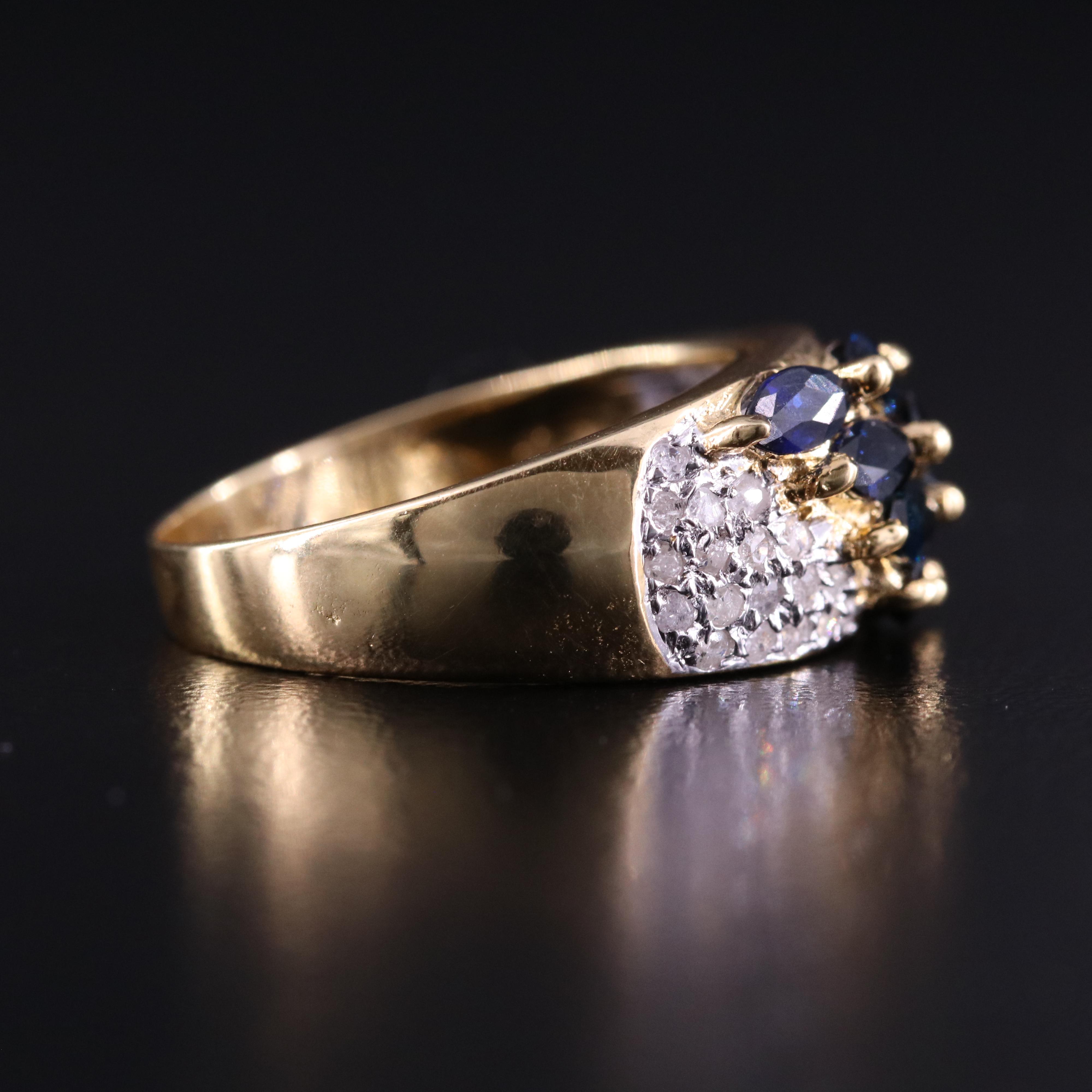 18K Sapphire and Diamond Ring