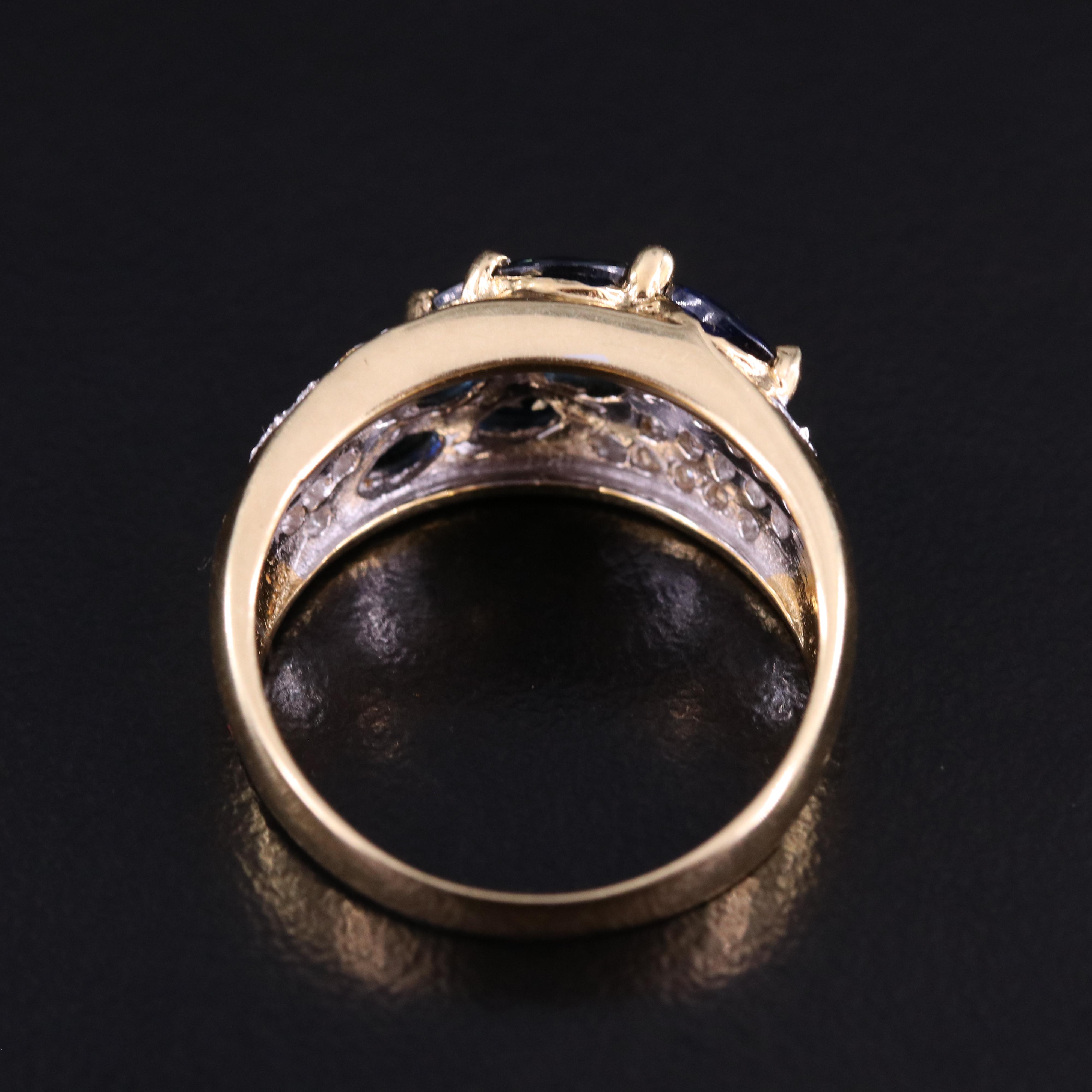 18K Sapphire and Diamond Ring