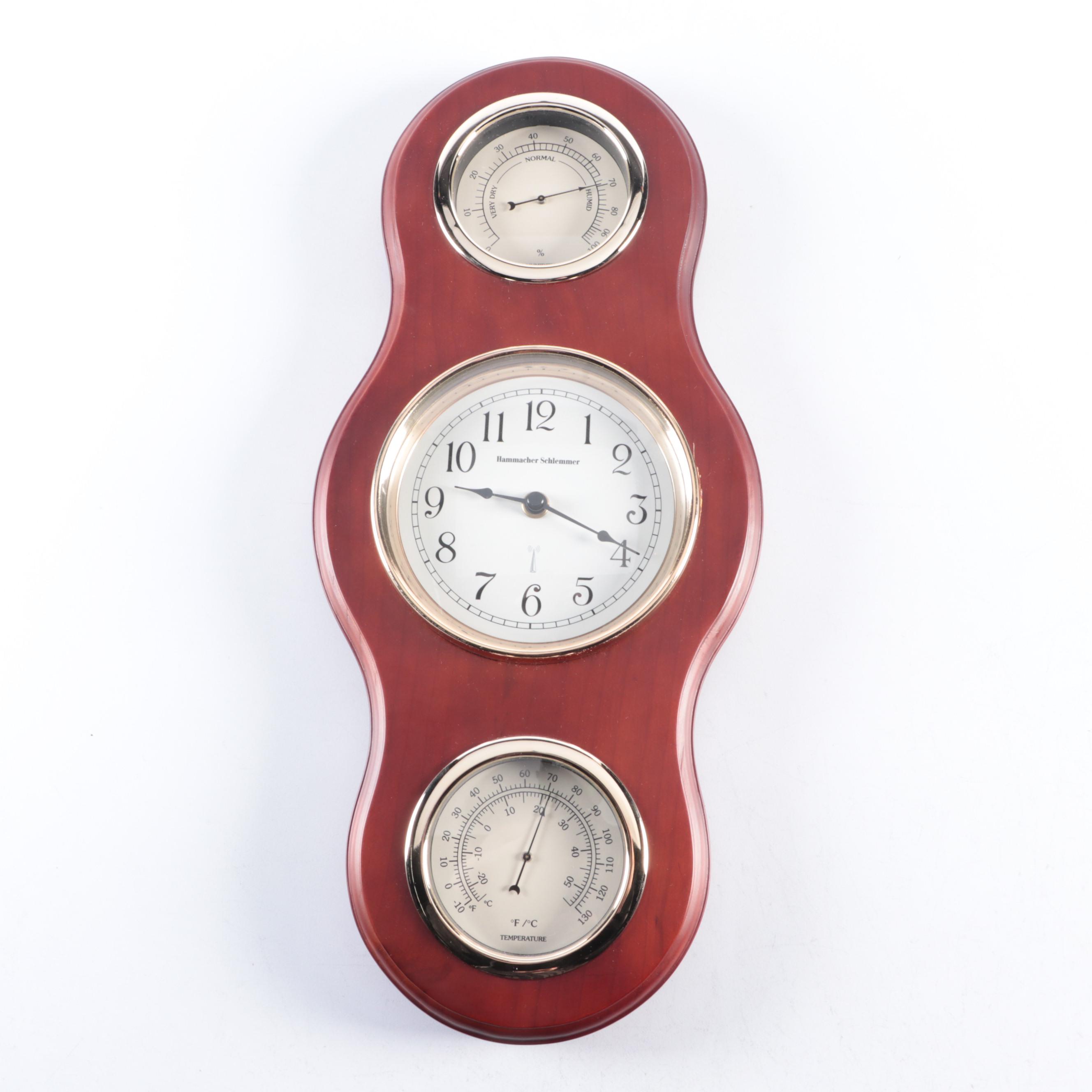 Hammer Schlemmer Weather Station Wall Clock  with Other Barometer