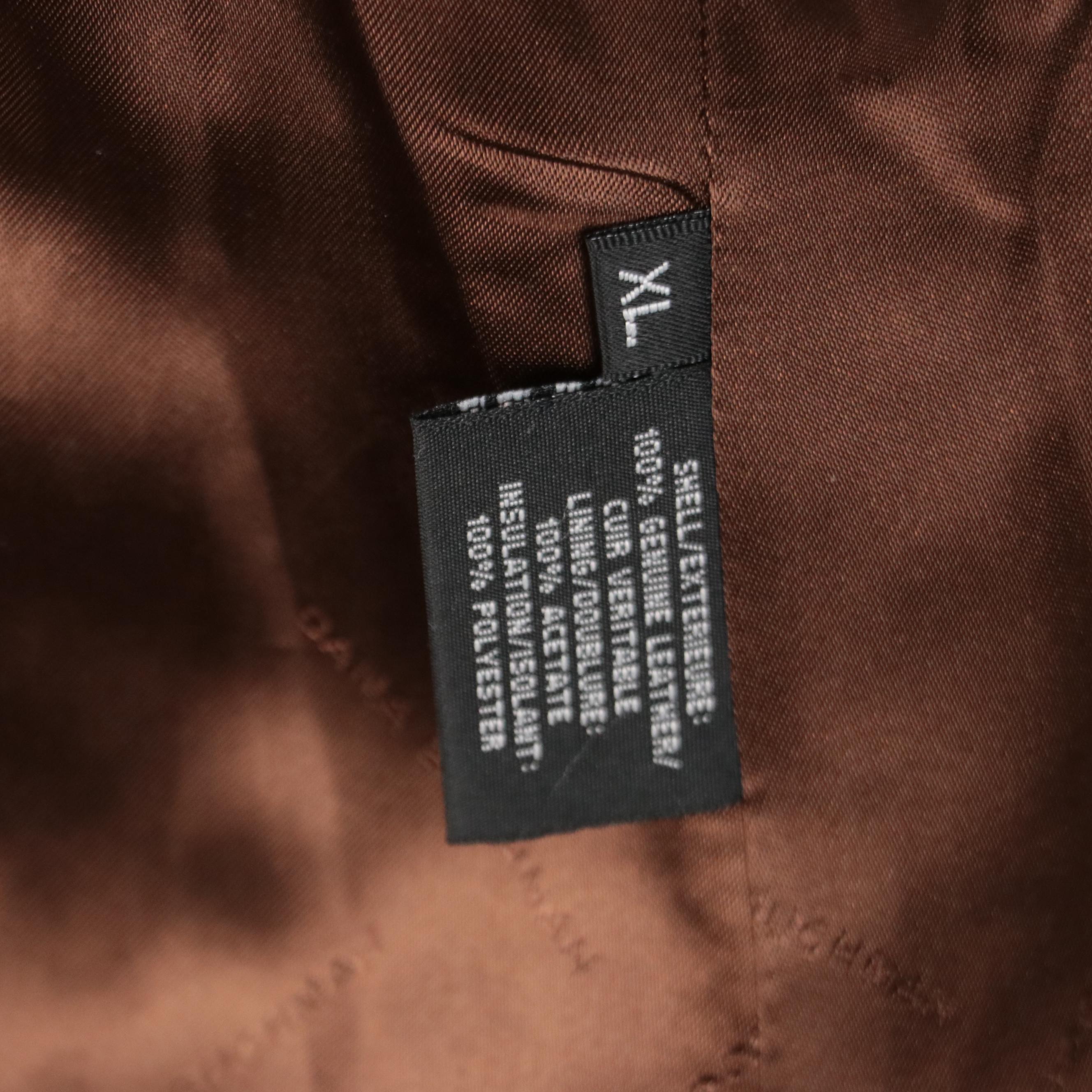 Dana Buchman Pecan Brown Quilted Leather Jacket, New with Tags