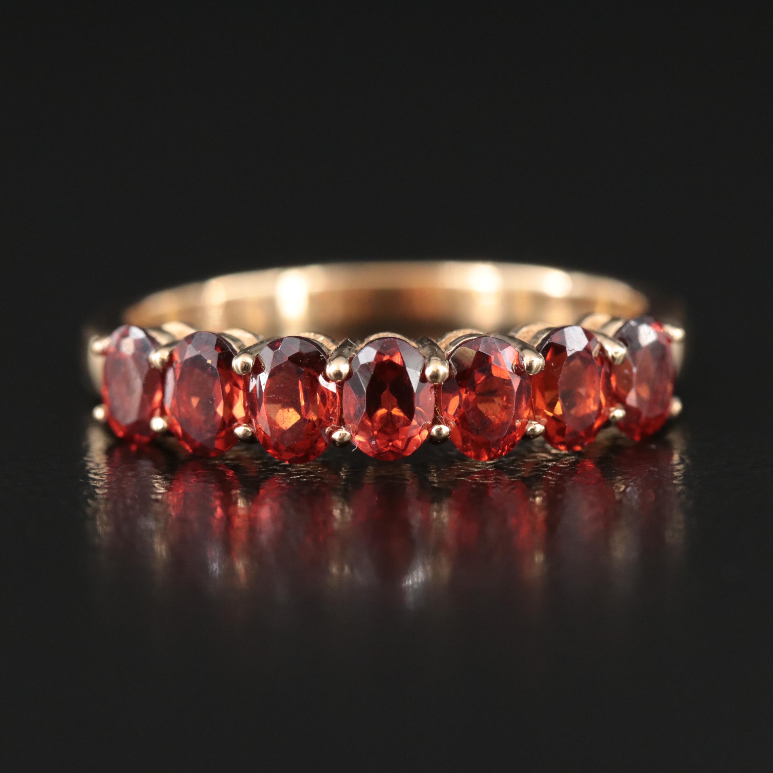 18K Garnet Band