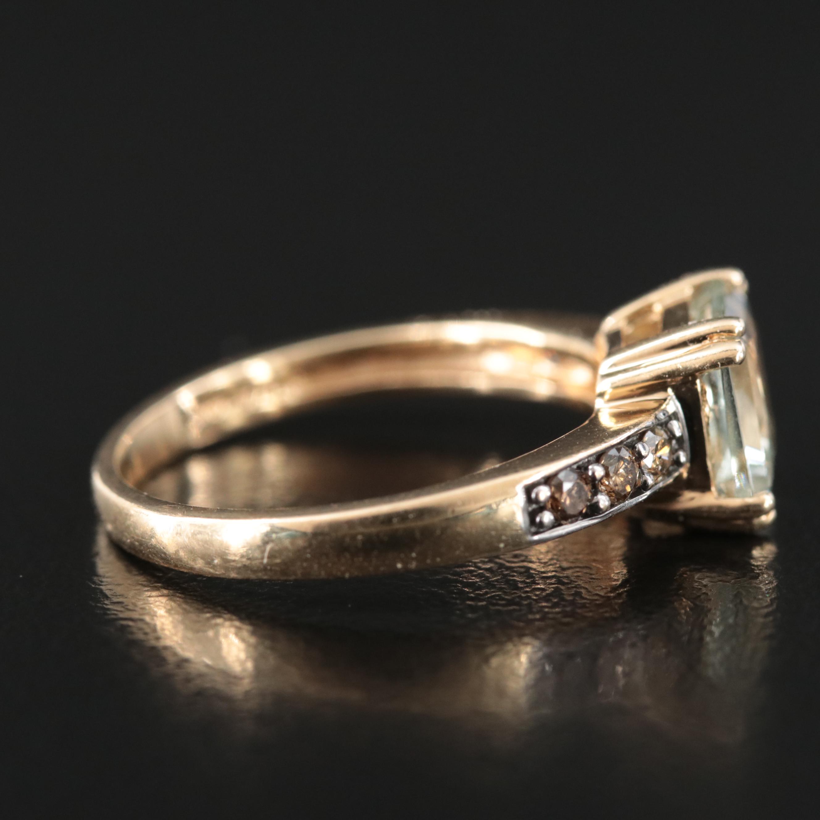 EFFY 14K Prasiolite and Diamond Ring