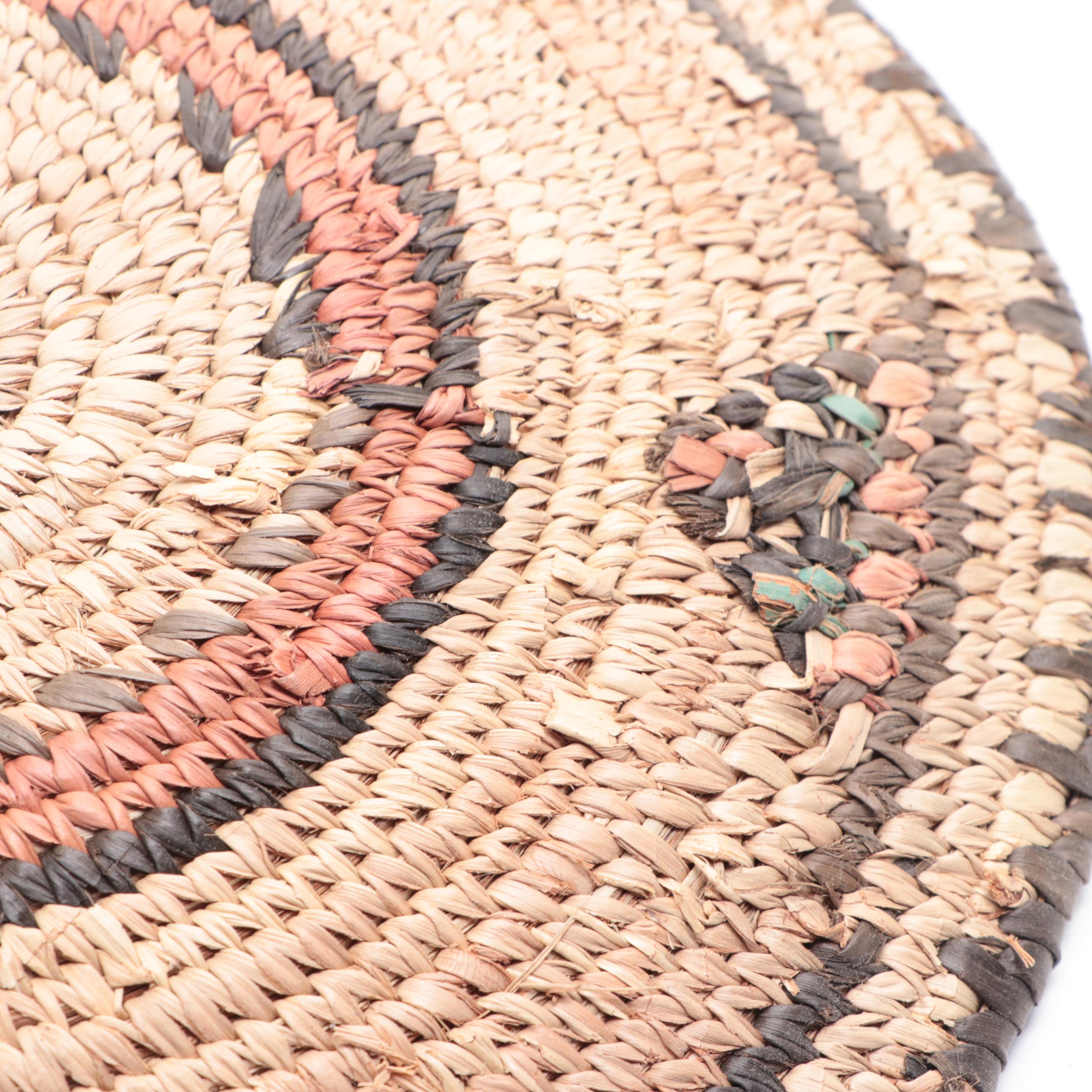 Handwoven African Hausa Dyed Raffia Baskets