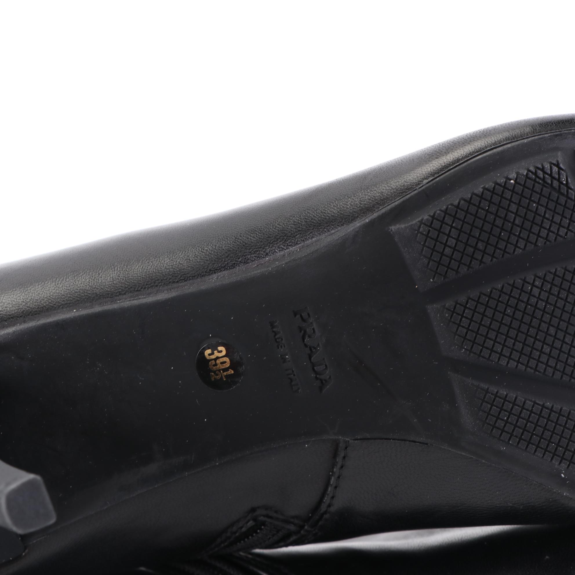 Prada Linea Rossa Pointed Toe Zip Booties in Leather