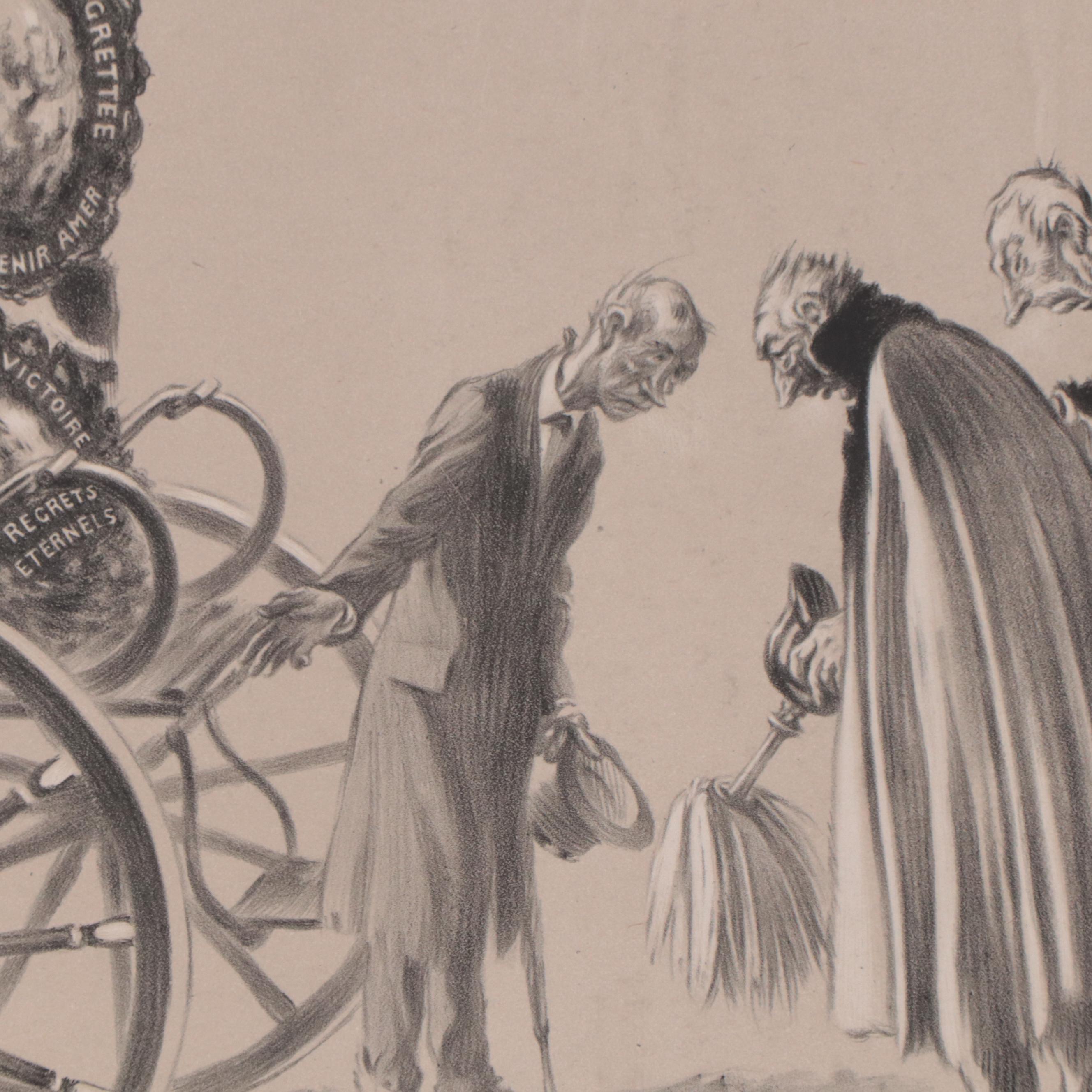 Maurice Neumont World War I Lithograph with Remarque Sketch, 1916