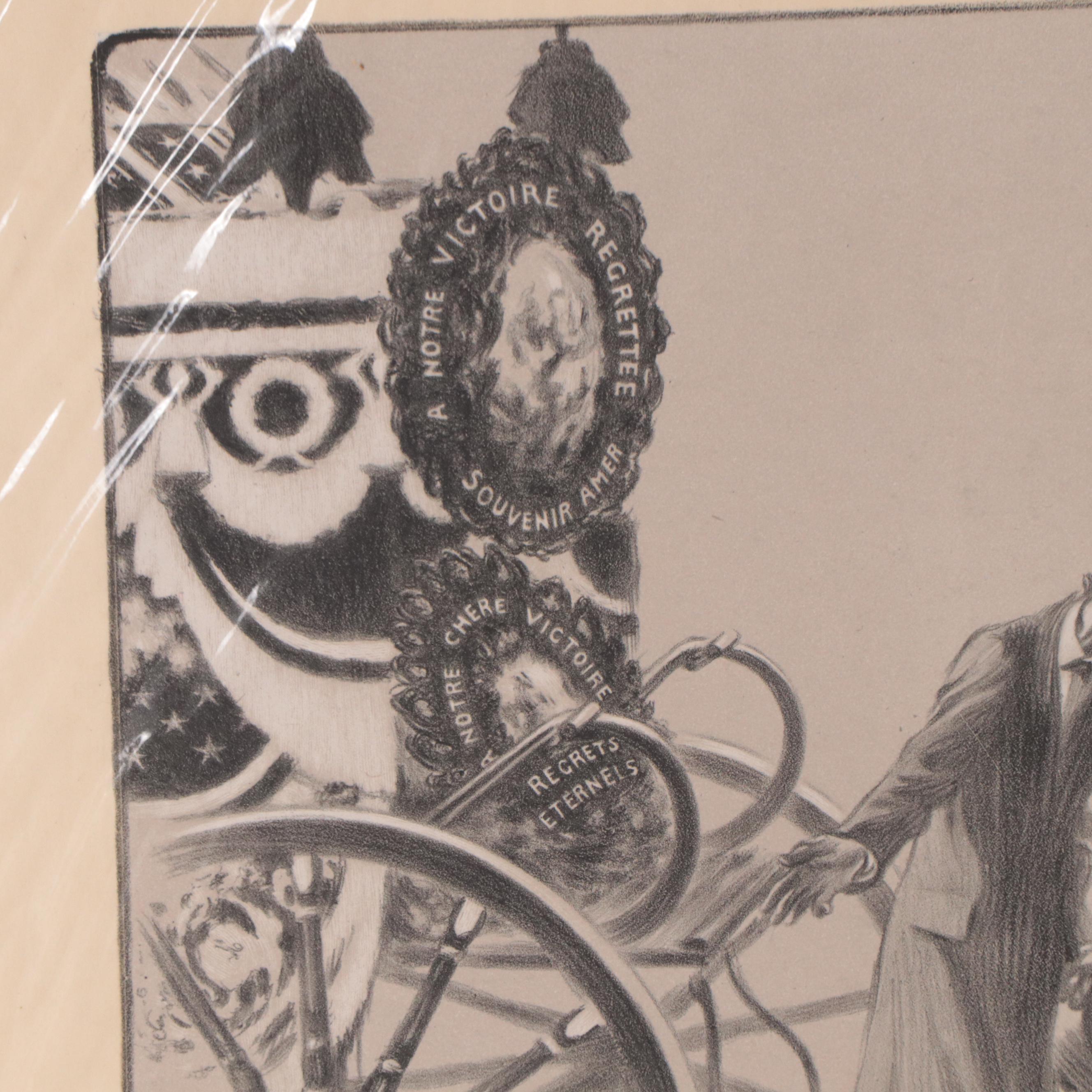 Maurice Neumont World War I Lithograph with Remarque Sketch, 1916