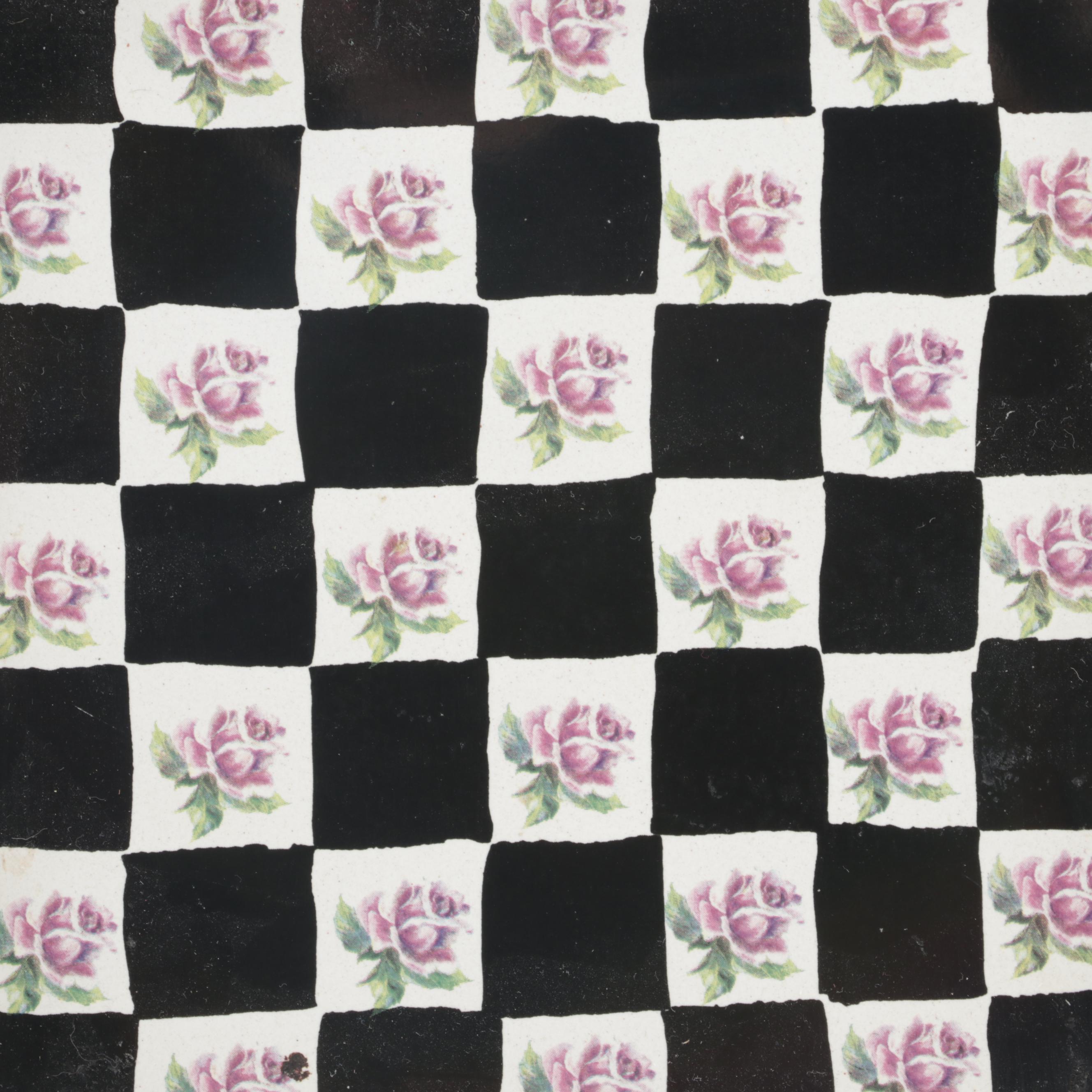 MacKenzie-Childs "Torquay Palm Devon Clay" Square Dinner Plate