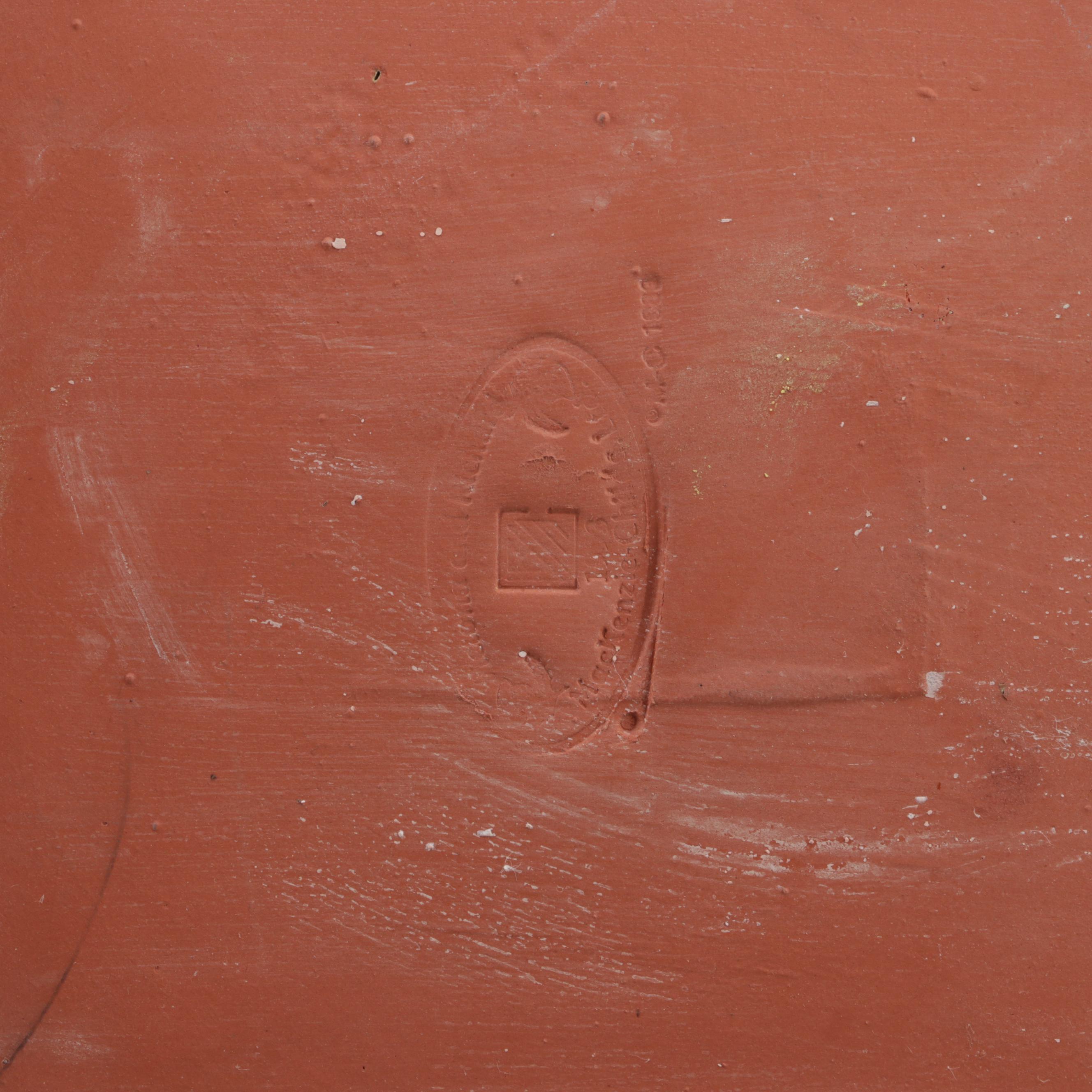 MacKenzie-Childs "Torquay Palm Devon Clay" Square Dinner Plate