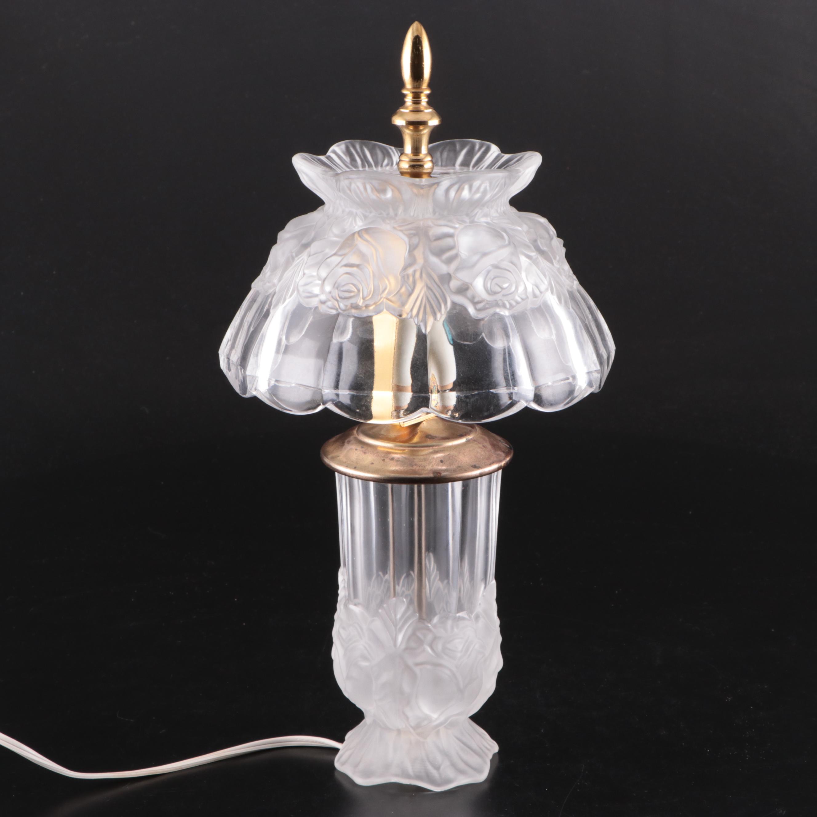 Imperlux Hand Cut Lead Crystal Boudoir Lamp
