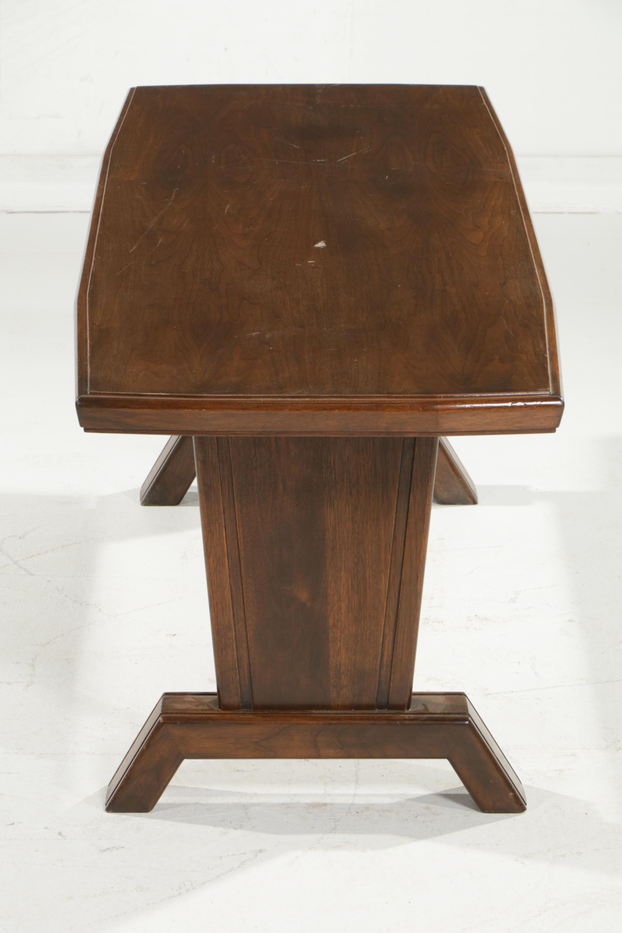 Mid Century Modern Style Cherrywood Trestle-Base Table