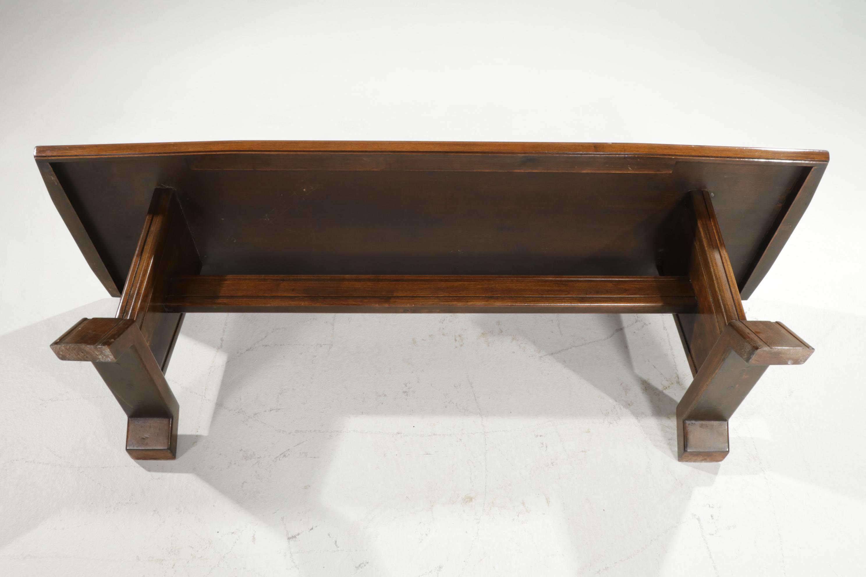 Mid Century Modern Style Cherrywood Trestle-Base Table