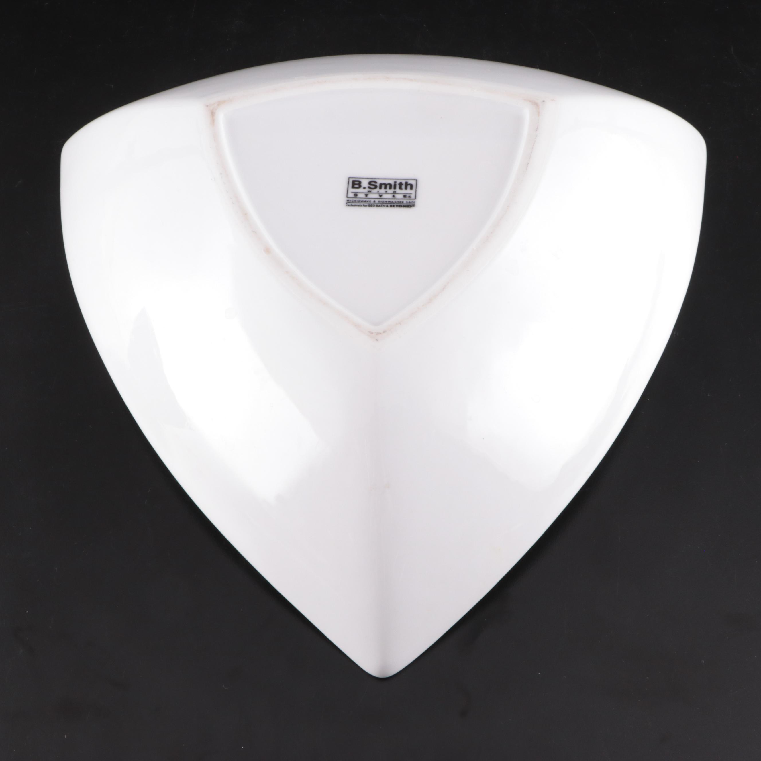 Crate & Barrel Divided Angle Bowl with Other Serving Bowls