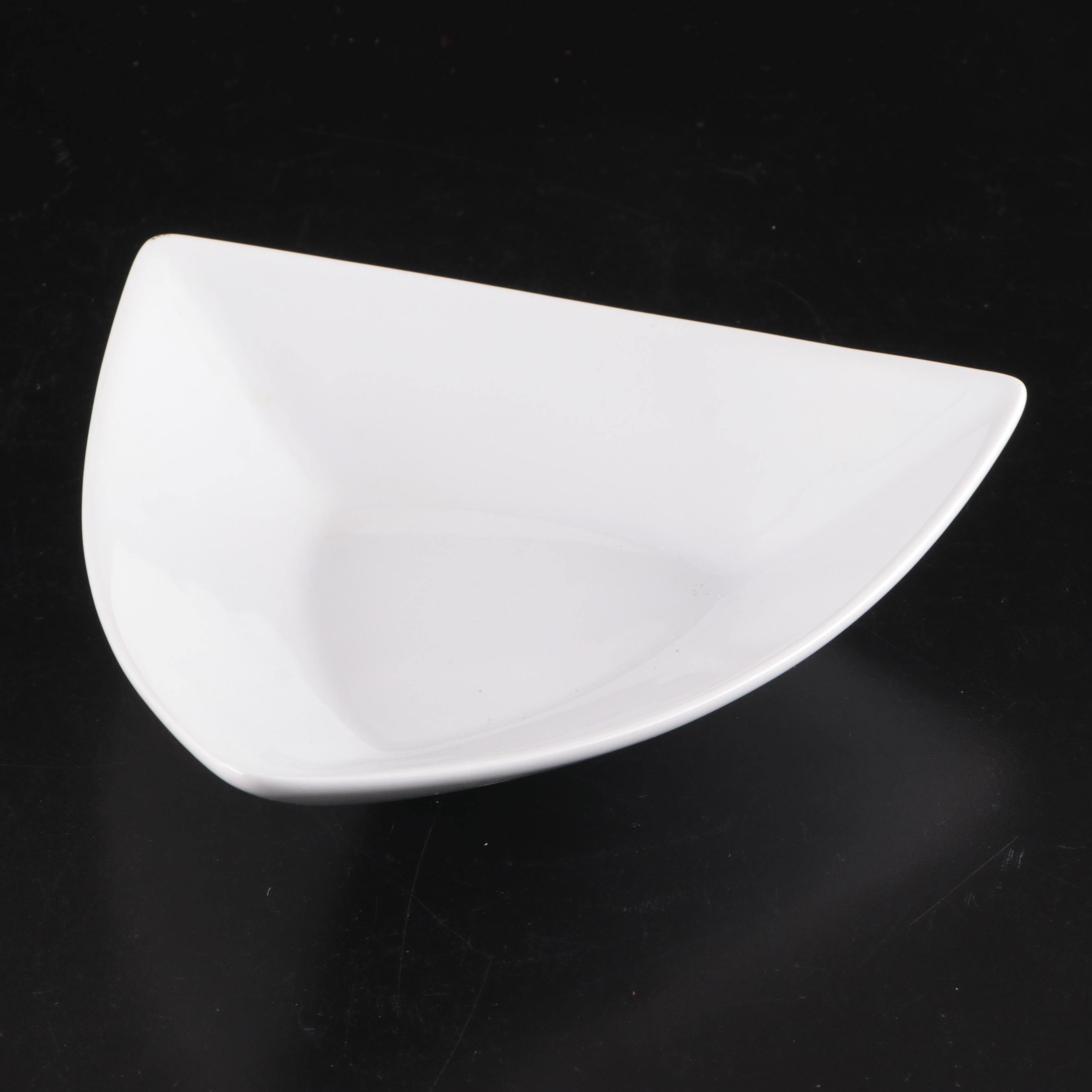 Crate & Barrel Divided Angle Bowl with Other Serving Bowls