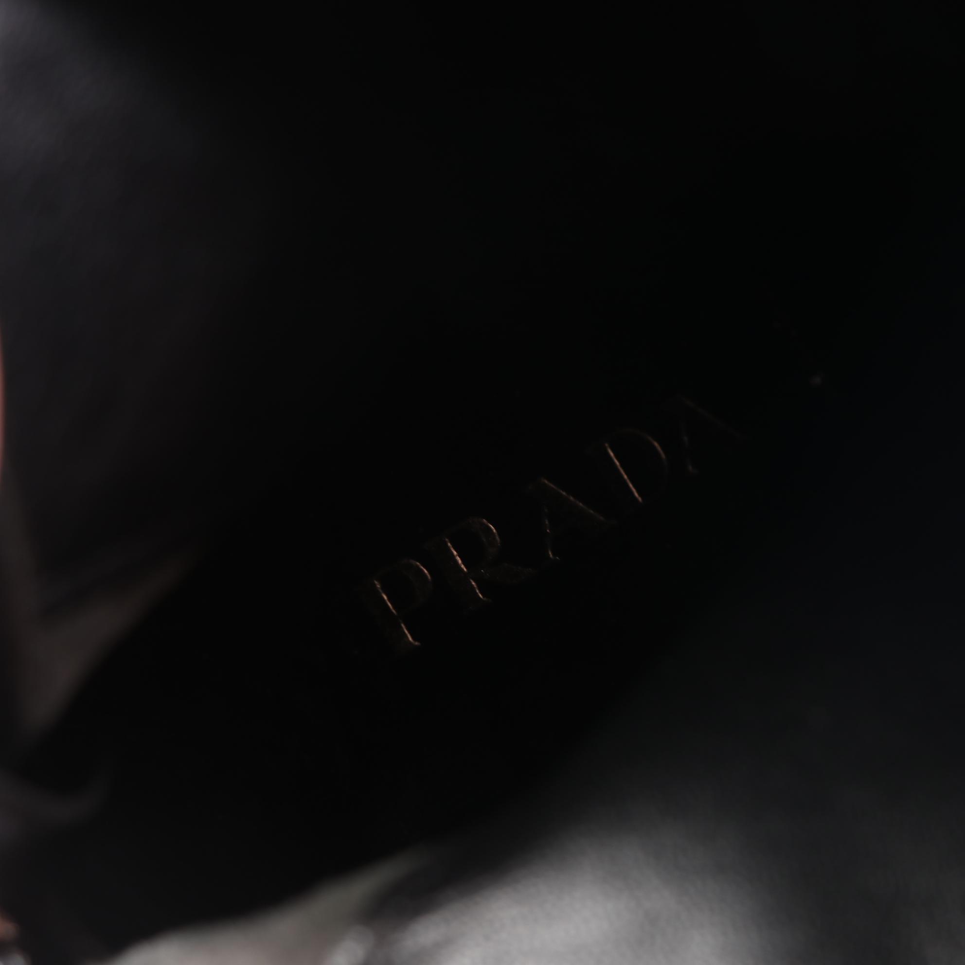 Prada Leather Zip Ankle Boots with Contrast Topstitching