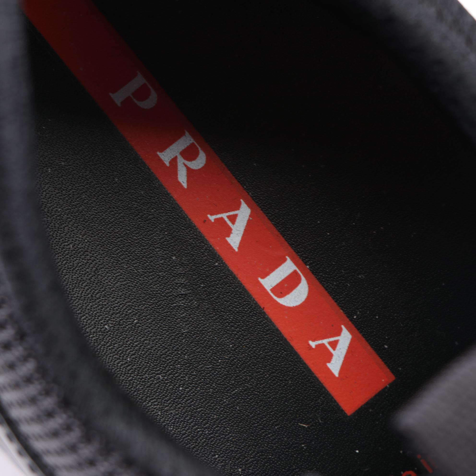 Prada Sport Leather and Nylon Lace-Up Sneakers