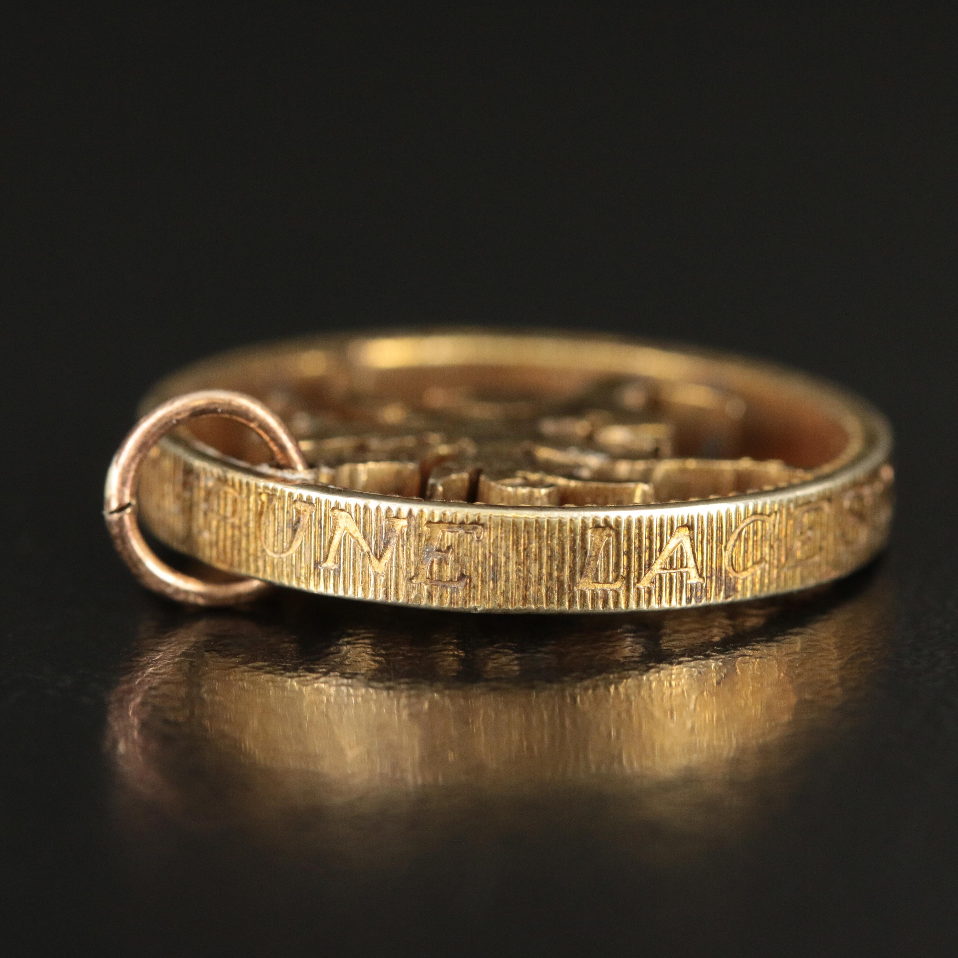 Scottish Thistle Cut-Out Coin Pendant