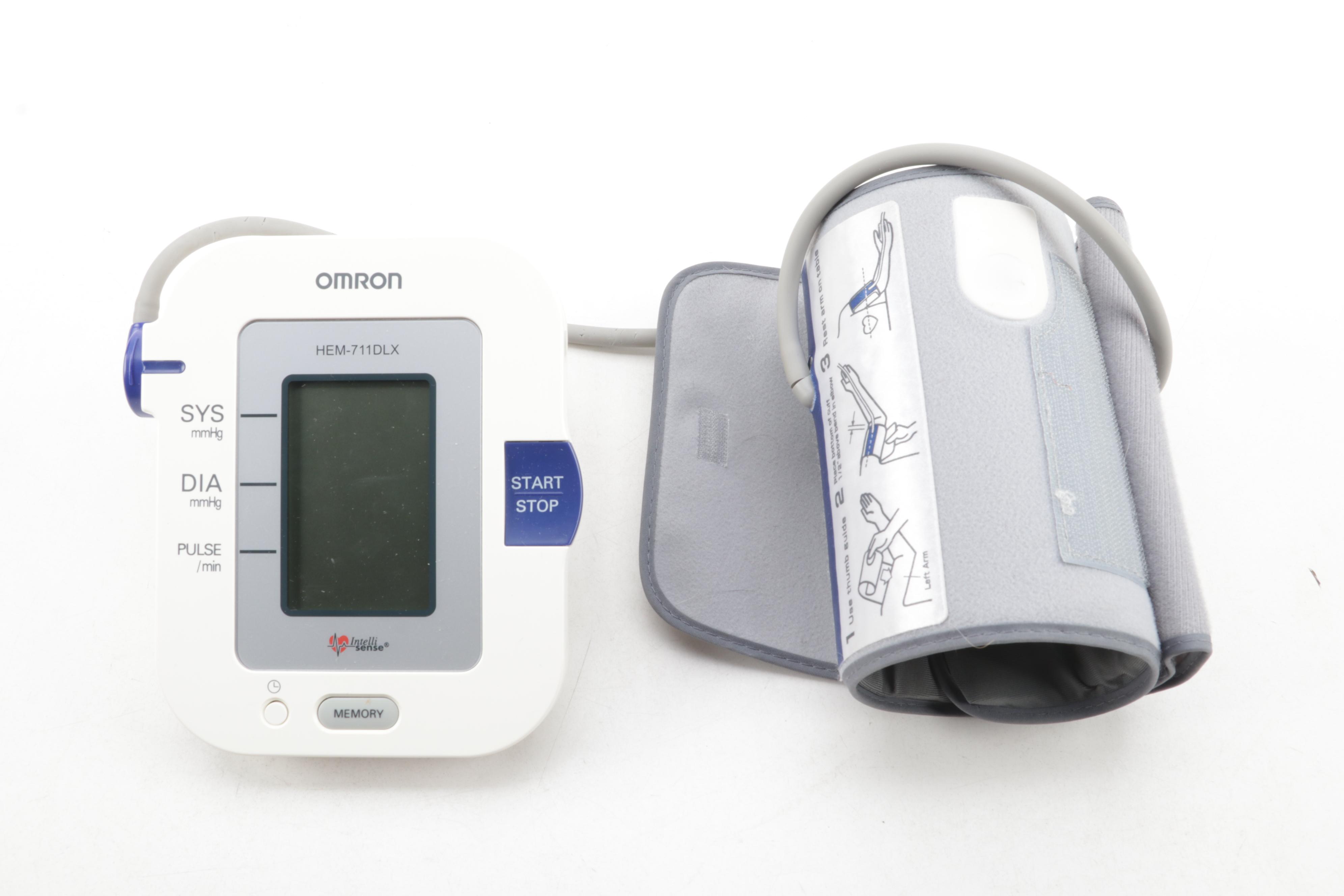 Omron Blood Pressure Monitor, Spartus Alarm Clock, and Radio Shack Power Strip