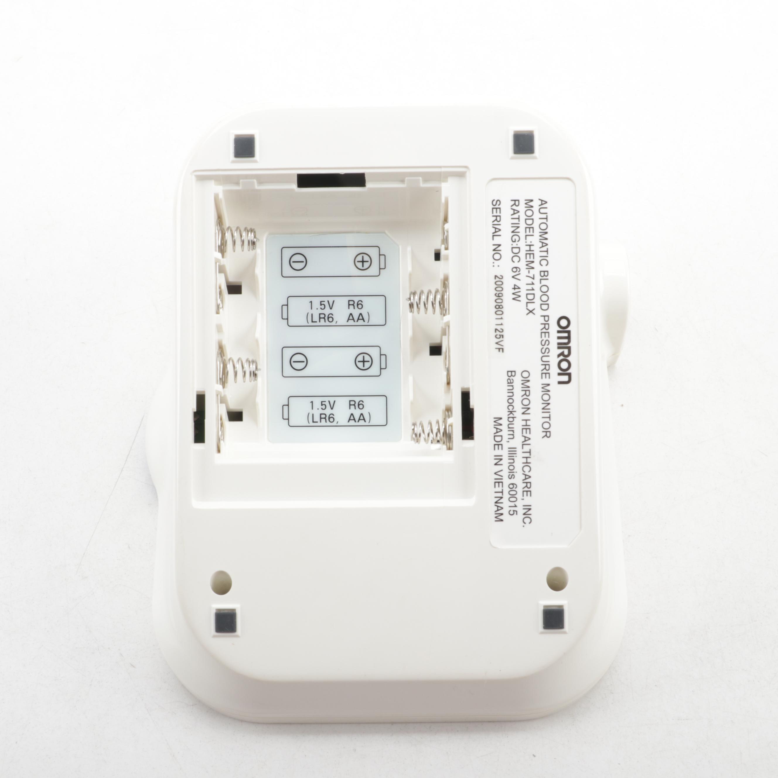 Omron Blood Pressure Monitor, Spartus Alarm Clock, and Radio Shack Power Strip