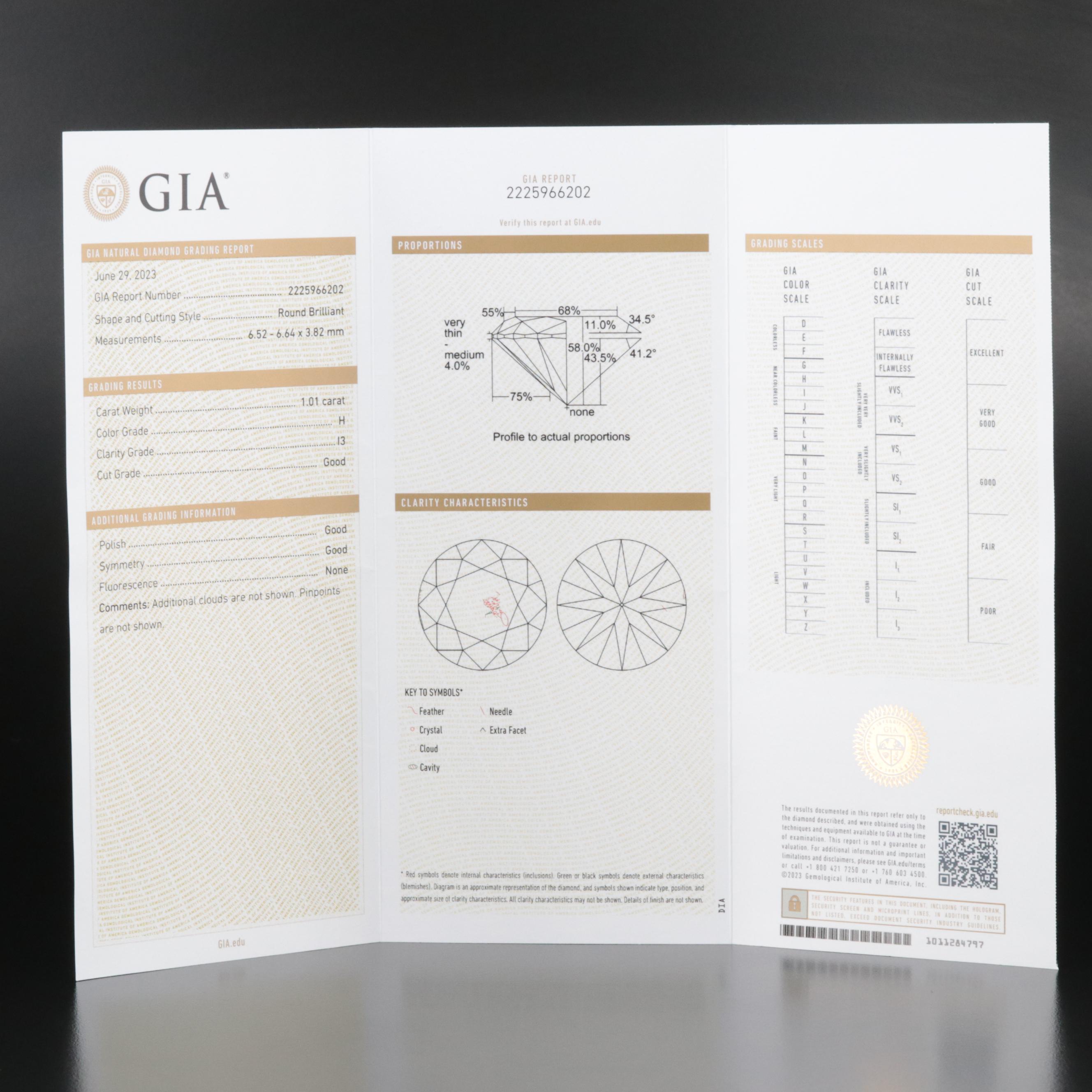 18K 1.21 CTW Diamond and Sapphire Ring with GIA Report